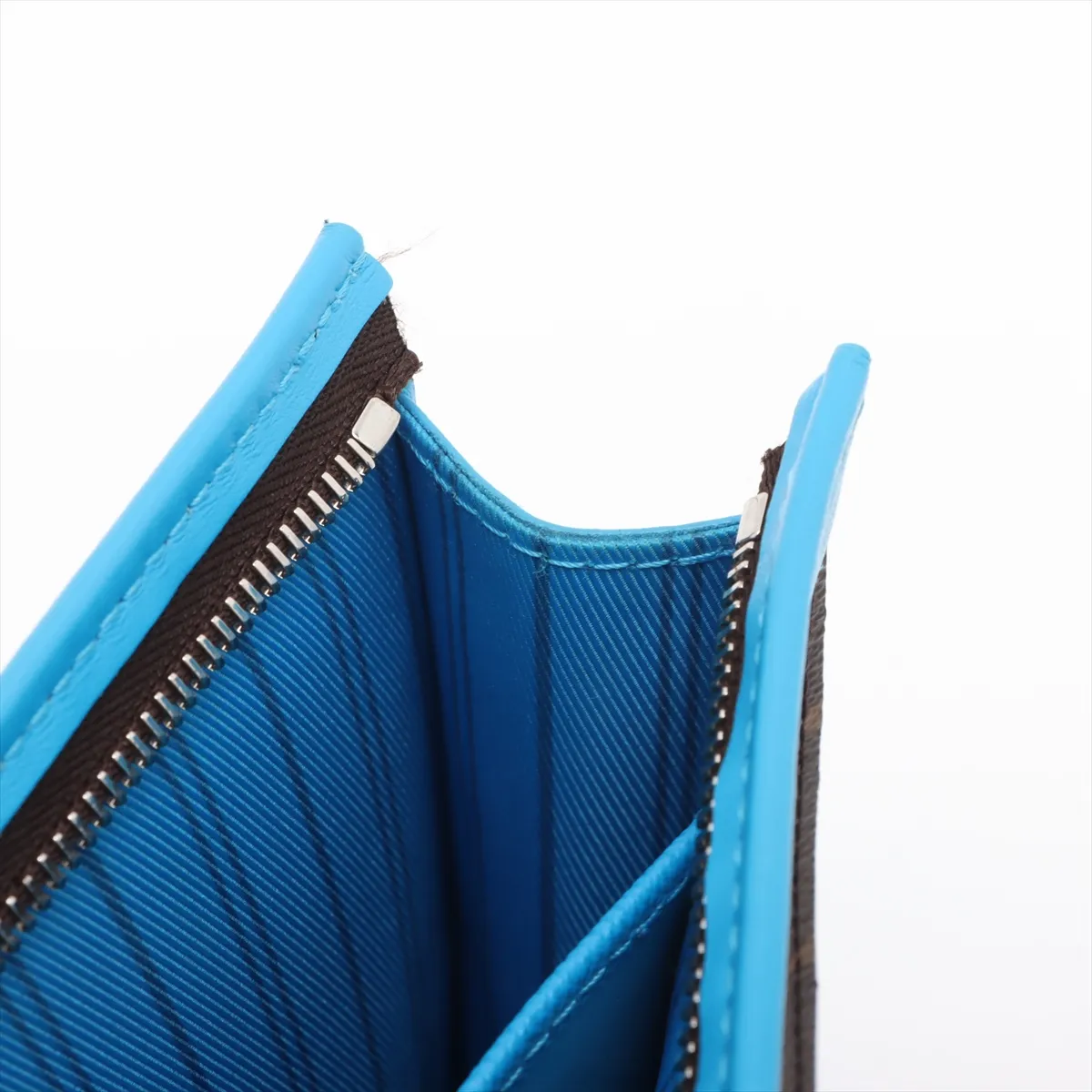 Monogram Macassar Pochette Voyage M12815 Brown x Blue (RFID detected) — view 11