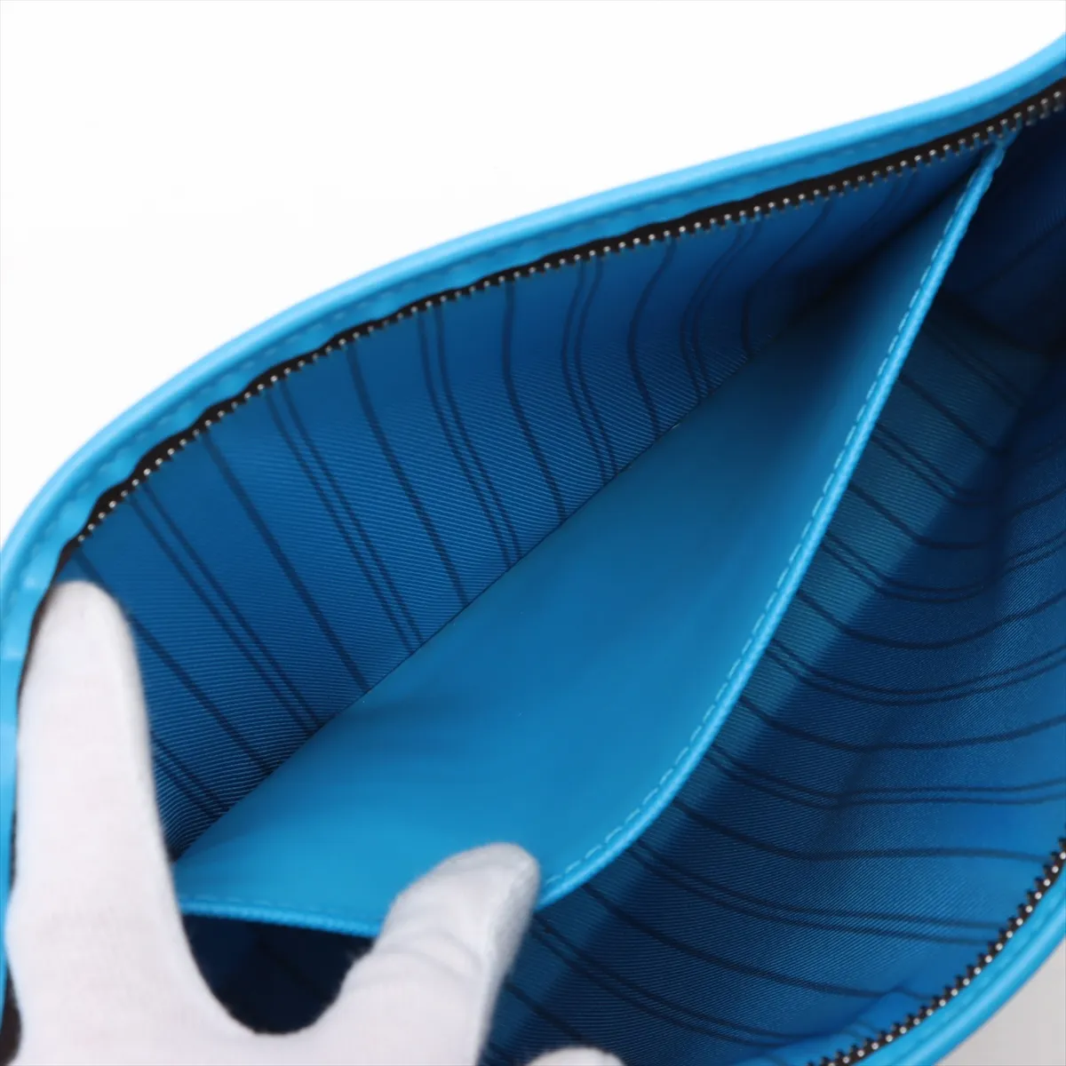 Monogram Macassar Pochette Voyage M12815 Brown x Blue (RFID detected) — view 6
