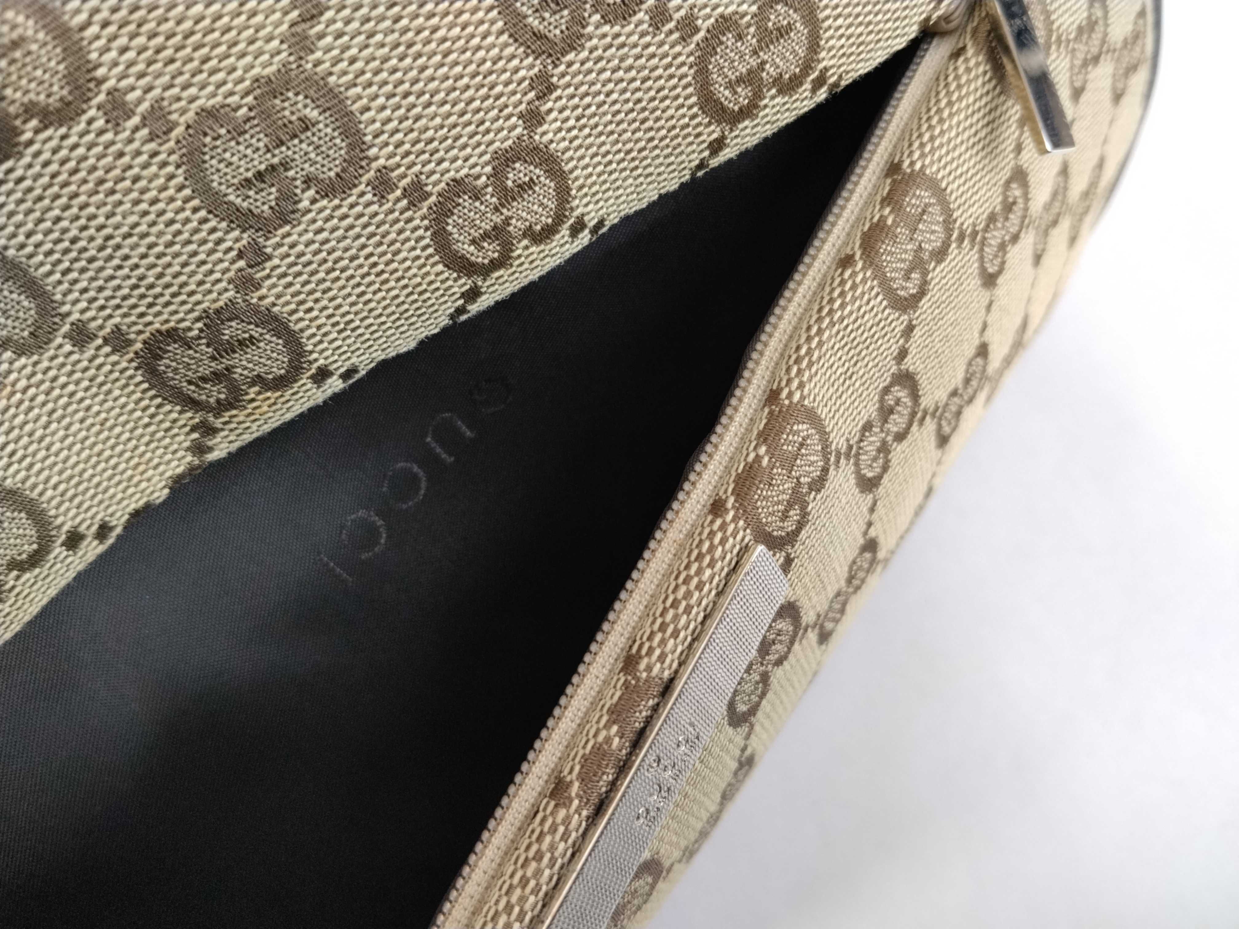 GG Canvas Handbag, Bamboo, Black — view 14
