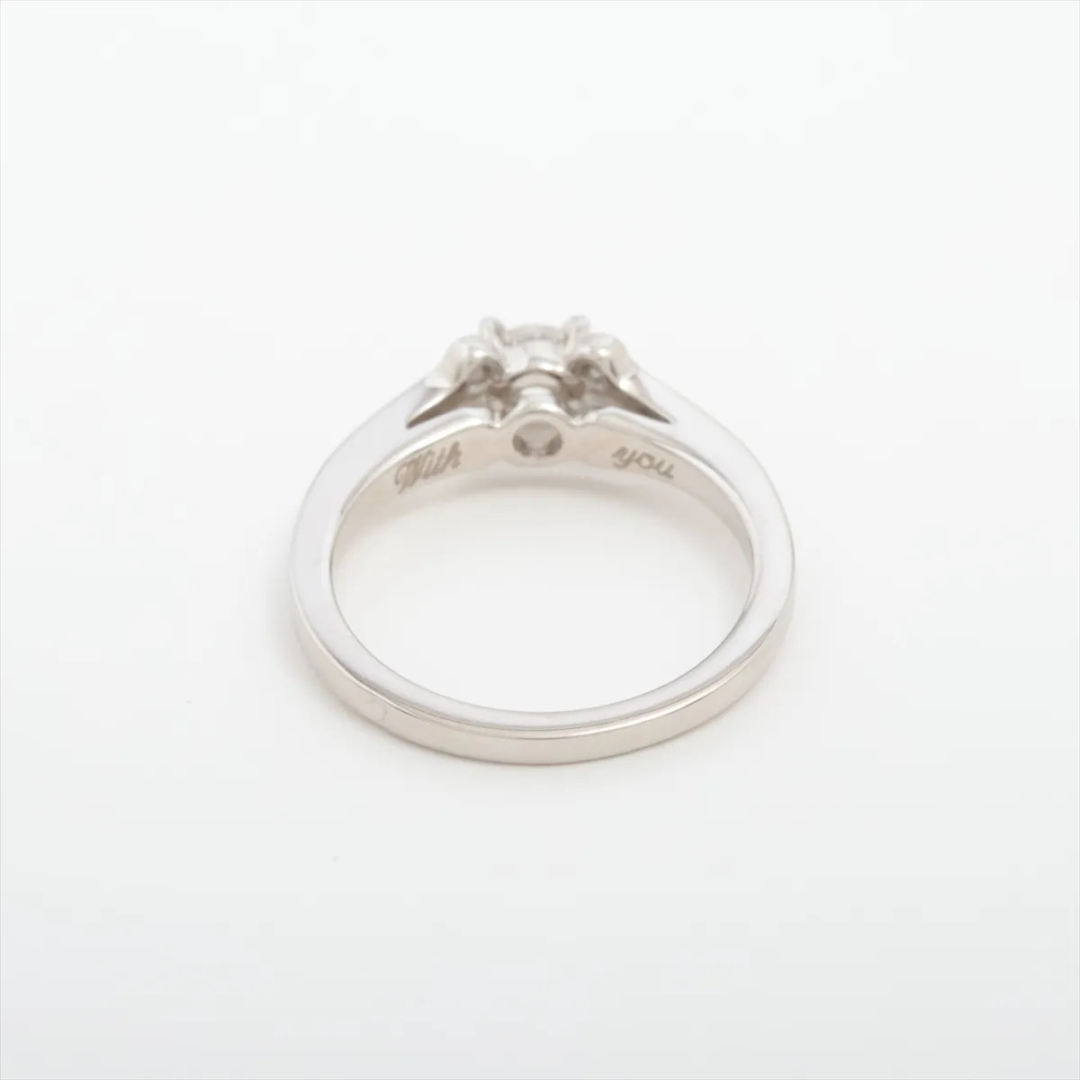 Ballerina Diamond Ring, Pt950, 4.8g, D0.33 G, VVS2, 3EX, FB 50, Initials ILS734 — view 2