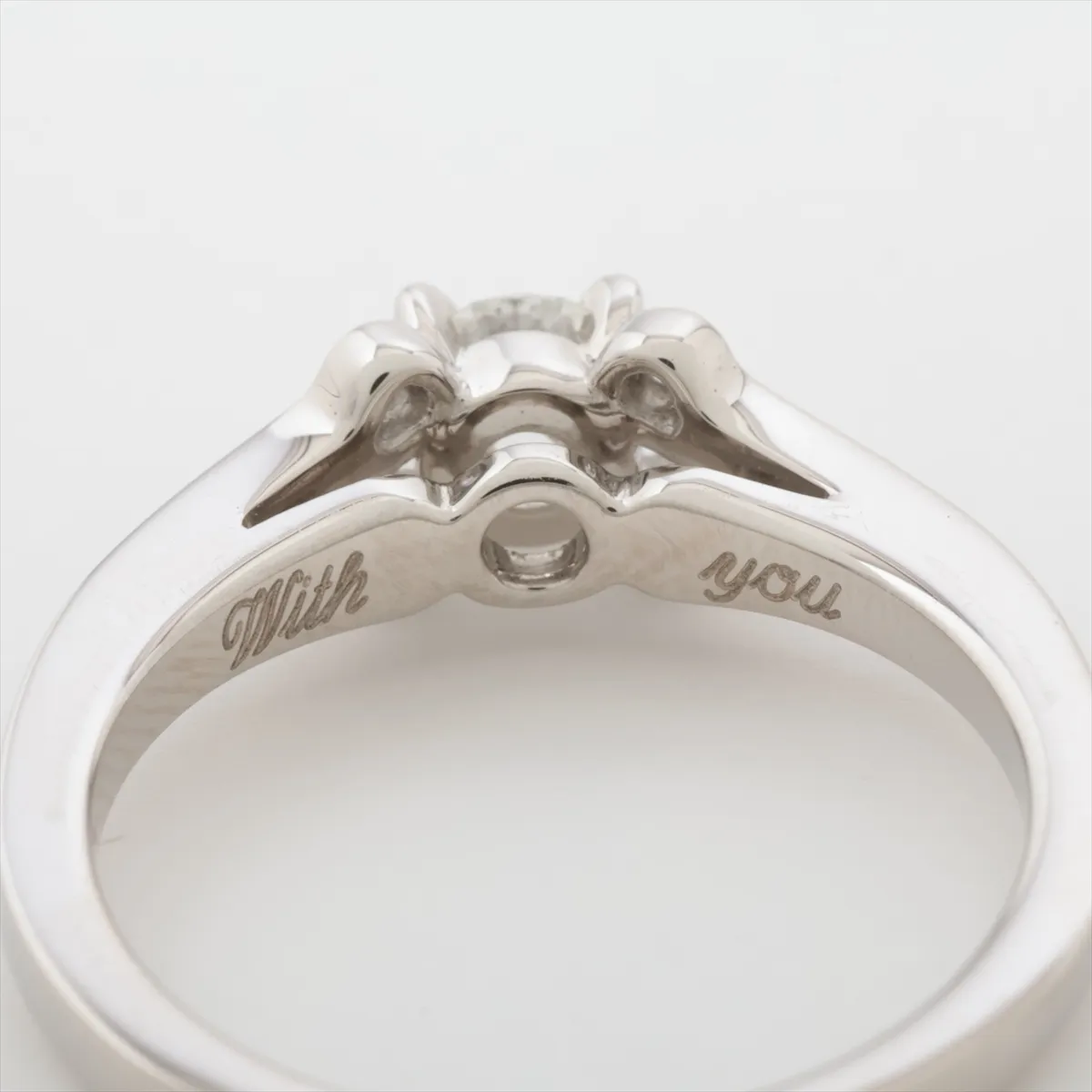 Ballerina Diamond Ring, Pt950, 4.8g, D0.33 G, VVS2, 3EX, FB 50, Initials ILS734 — view 3