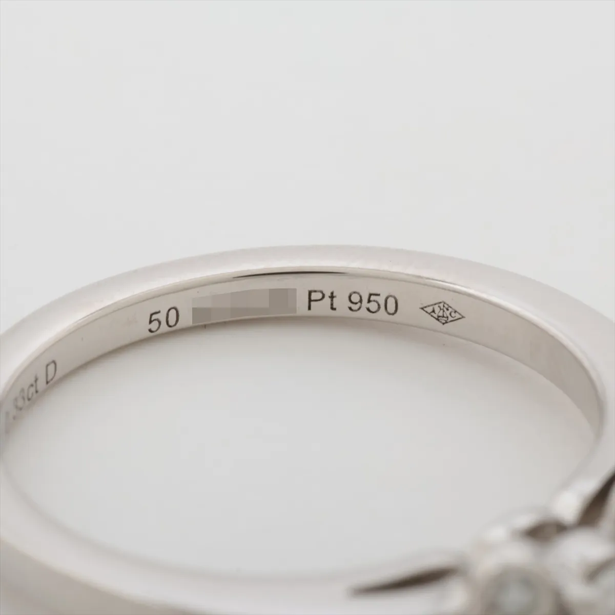 Ballerina Diamond Ring, Pt950, 4.8g, D0.33 G, VVS2, 3EX, FB 50, Initials ILS734 — view 5