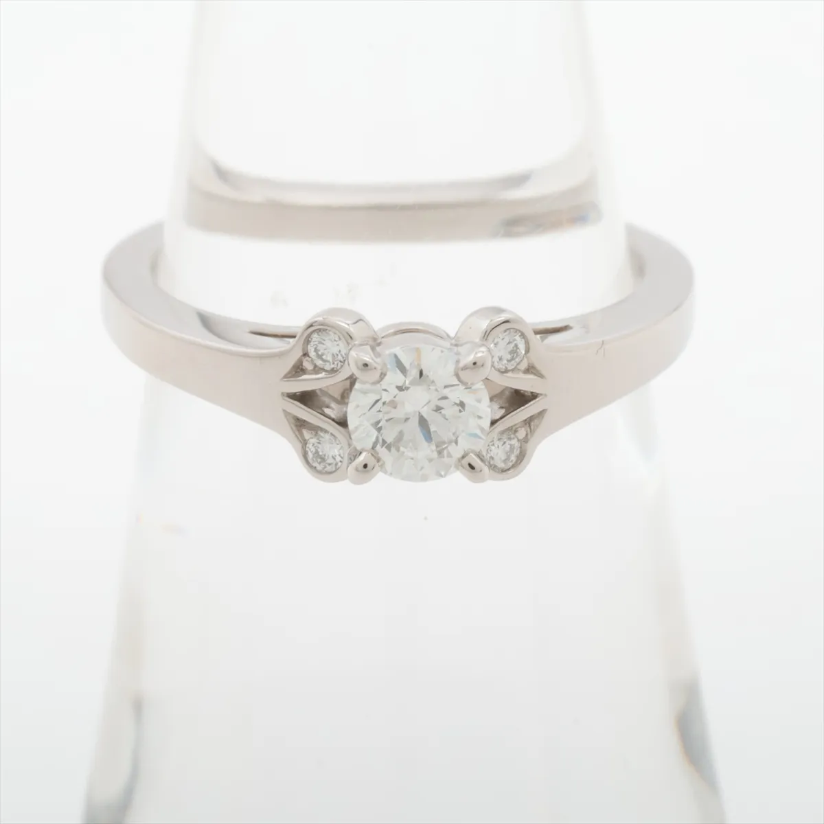 Ballerina Diamond Ring, Pt950, 4.8g, D0.33 G, VVS2, 3EX, FB 50, Initials ILS734 — view 6