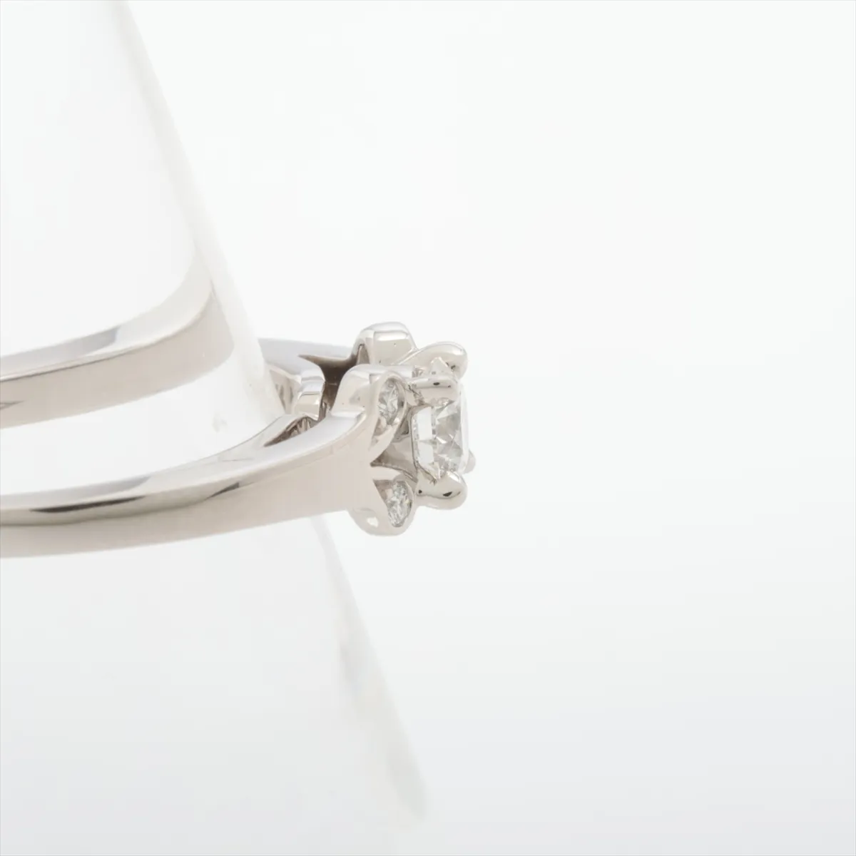 Ballerina Diamond Ring, Pt950, 4.8g, D0.33 G, VVS2, 3EX, FB 50, Initials ILS734 — view 7