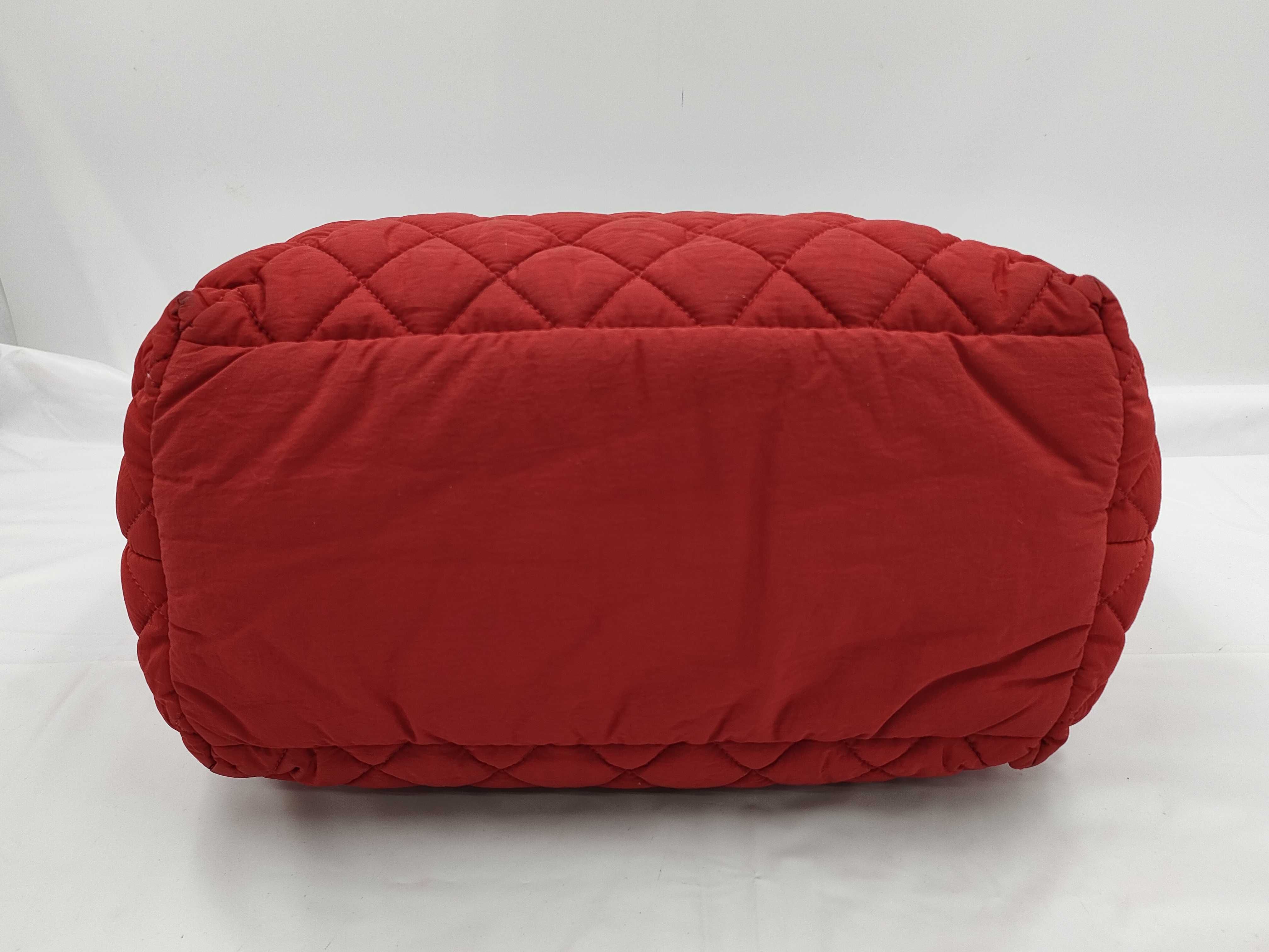 Coco Cocoon Nylon x Leather Tote Bag, Red, Silver Hardware, 13608707 (Serial Number ) - Handbag — view 3