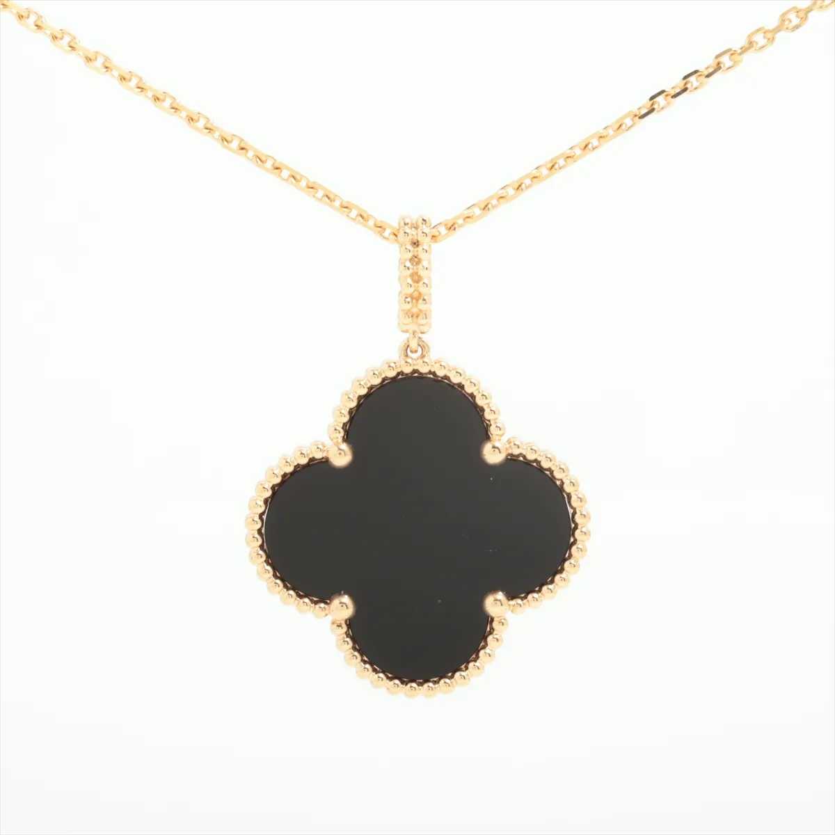 Magic Alhambra Long Onyx Necklace 750 (Yellow Gold) 16.6g JC075385 — view 2