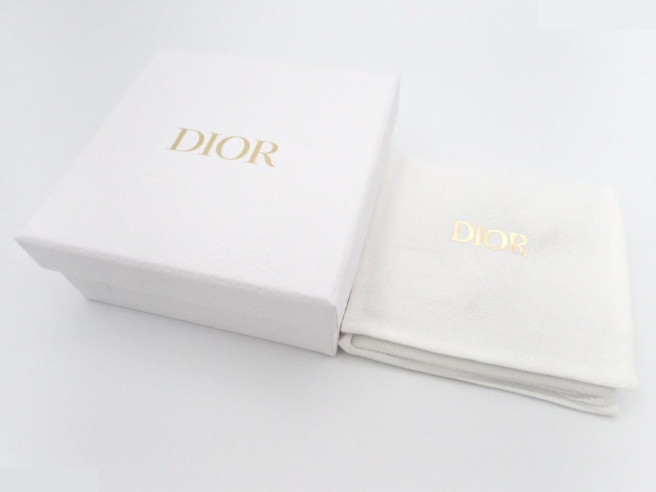 CD logo pearl necklace, gold chain, approximately 42cm. — view 4