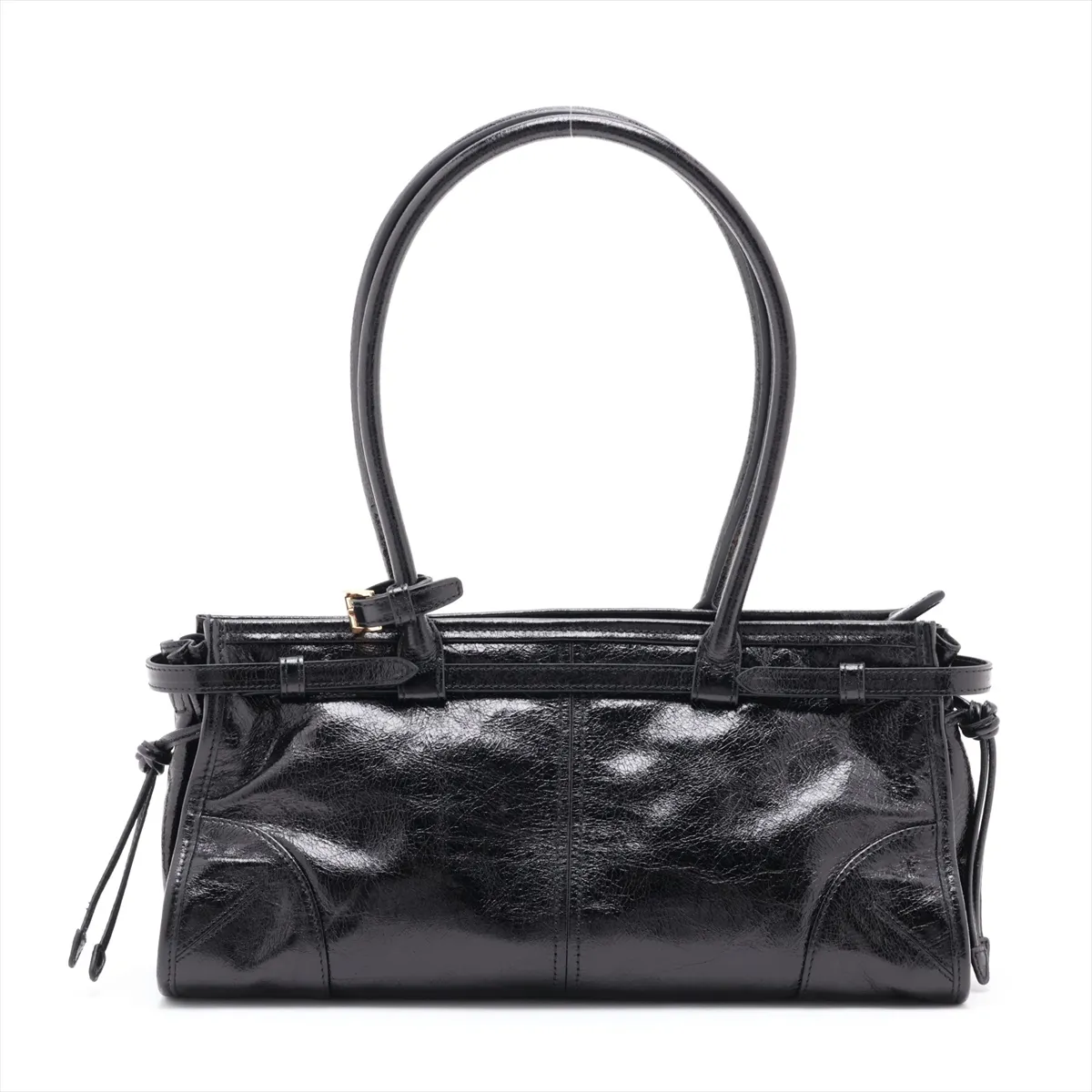 Bonnie Leather 2-Way Shoulder Bag, Black — view 2