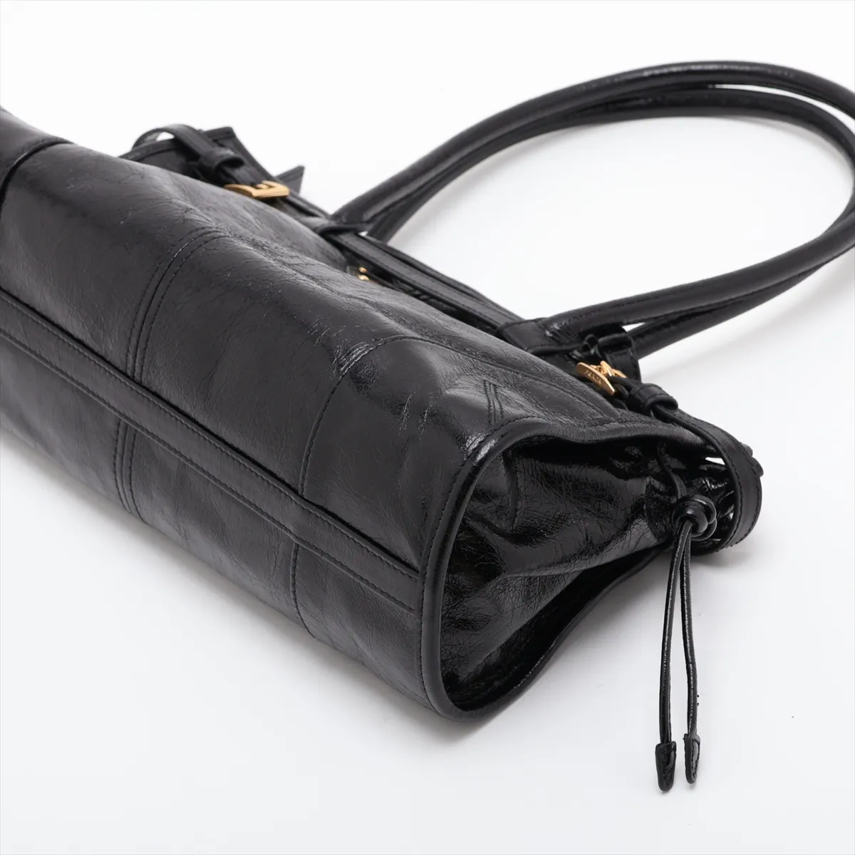 Bonnie Leather 2-Way Shoulder Bag, Black — view 3
