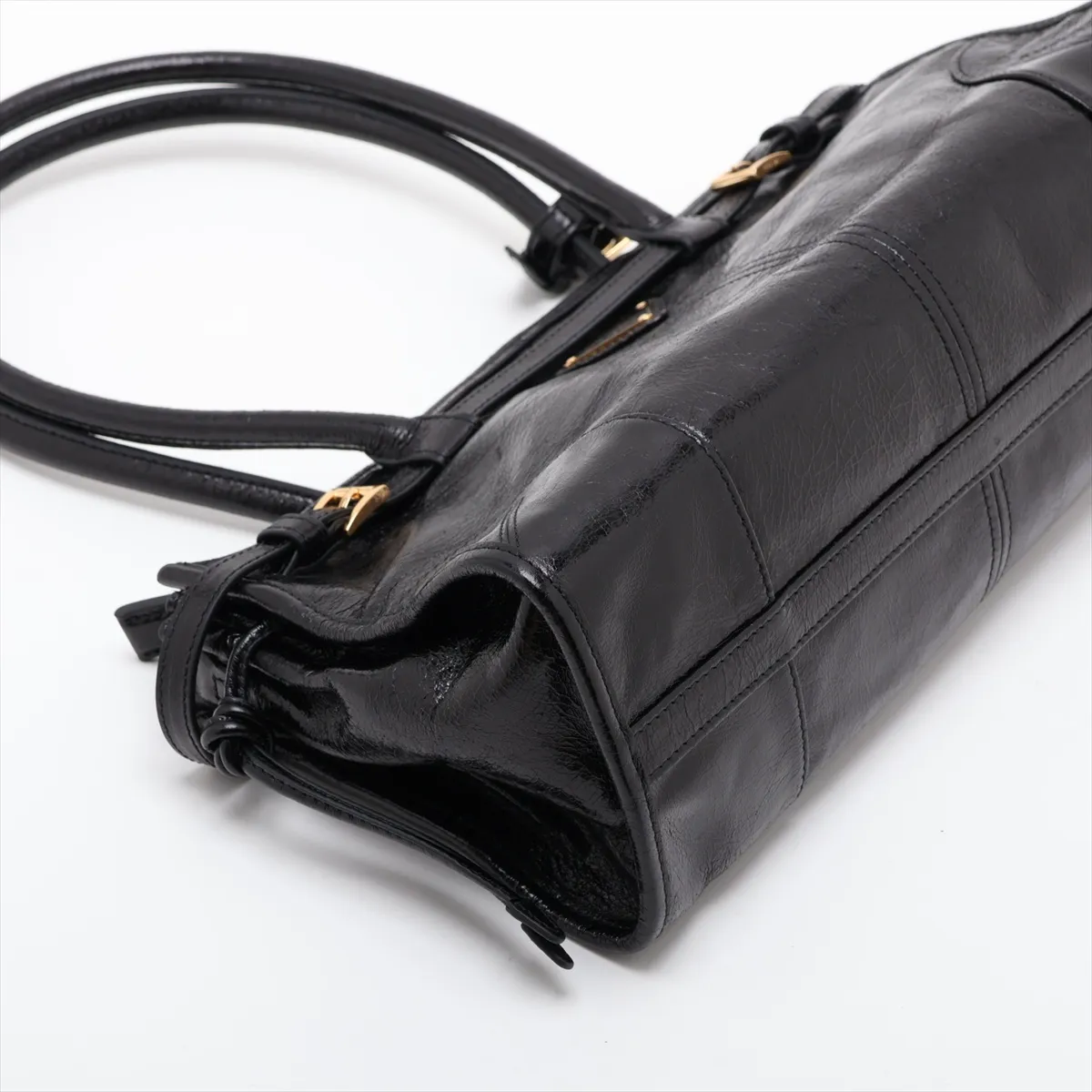 Bonnie Leather 2-Way Shoulder Bag, Black — view 4