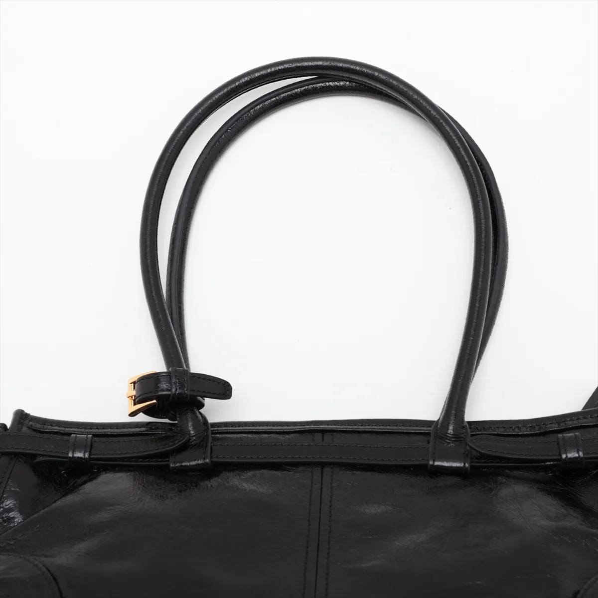 Bonnie Leather 2-Way Shoulder Bag, Black — view 6