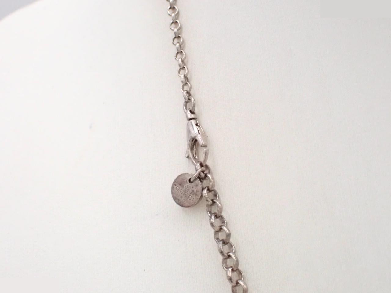 Silver necklace, 925 sterling silver, 7.4g, chain approximately 52cm. — view 2