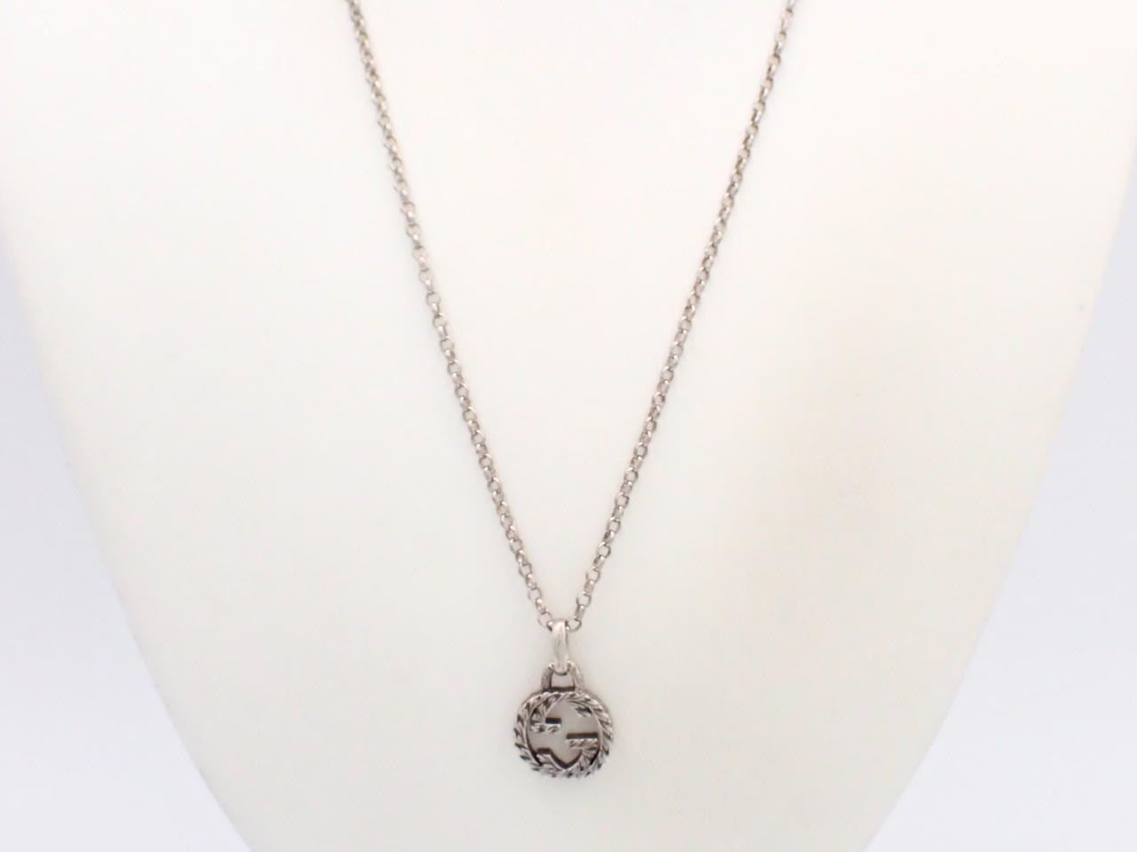 Silver necklace, 925 sterling silver, 7.4g, chain approximately 52cm. — view 3