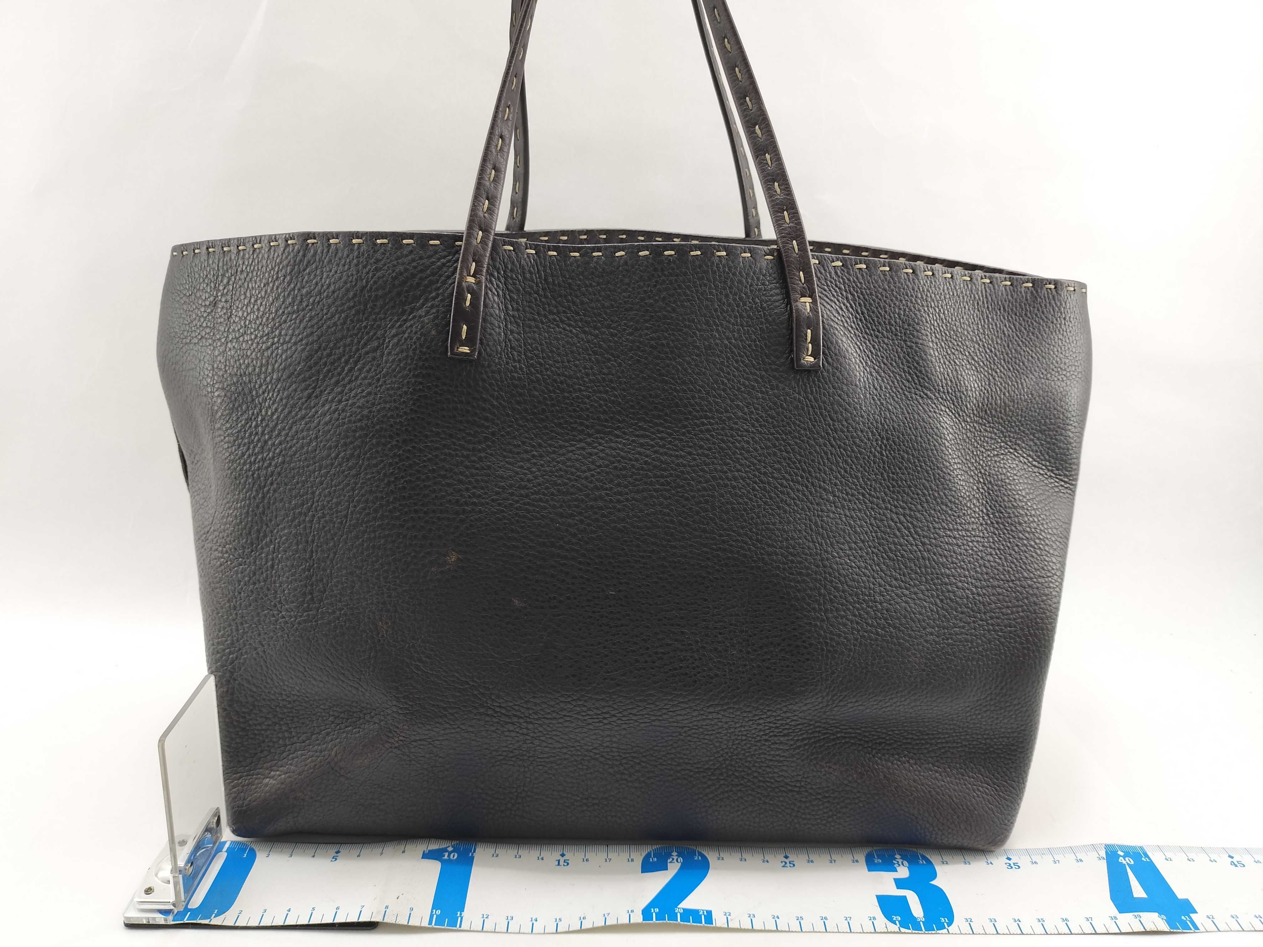 Selleria Leather Tote Bag (Brown) — view 2