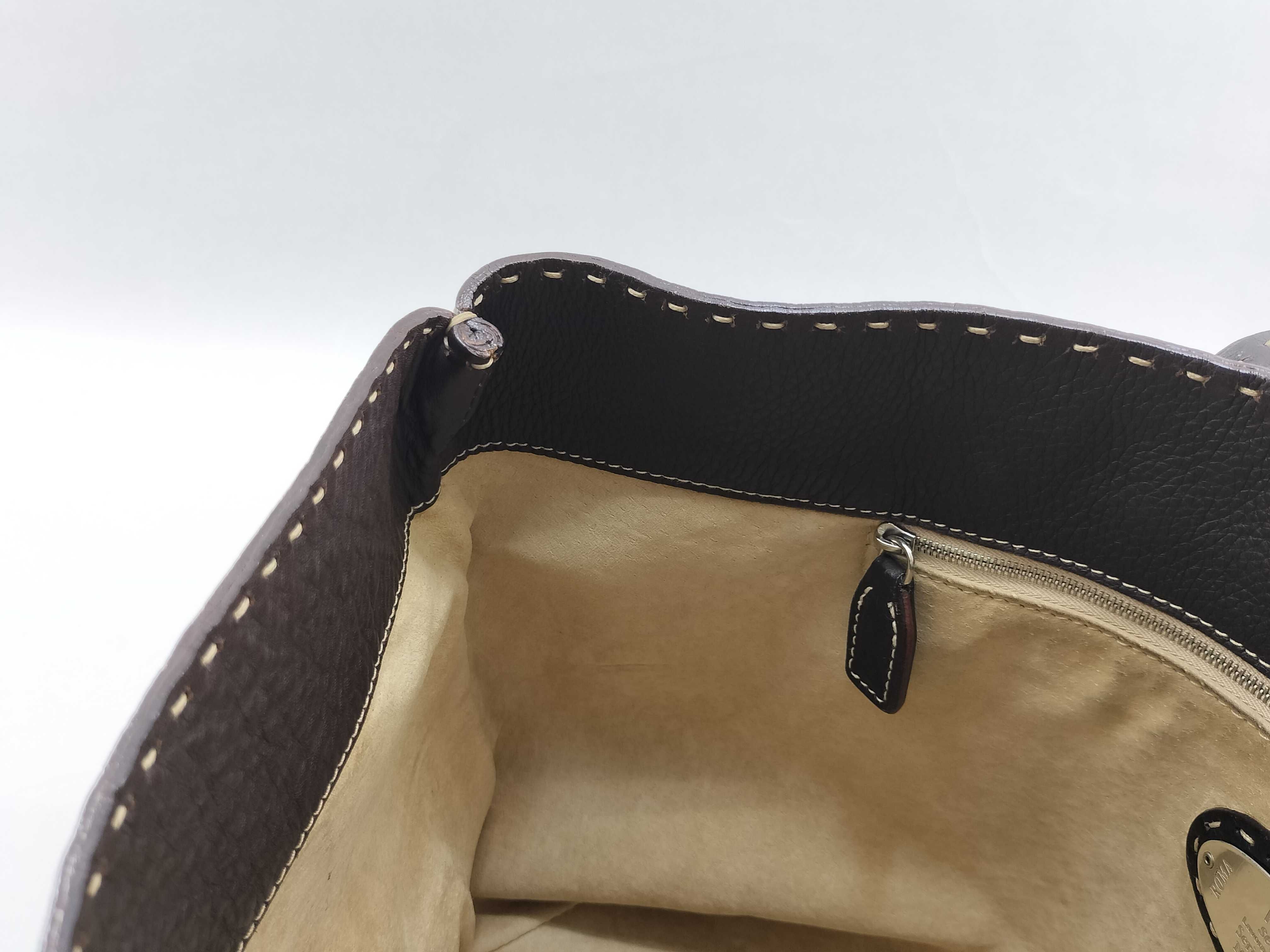 Selleria Leather Tote Bag (Brown) — view 11