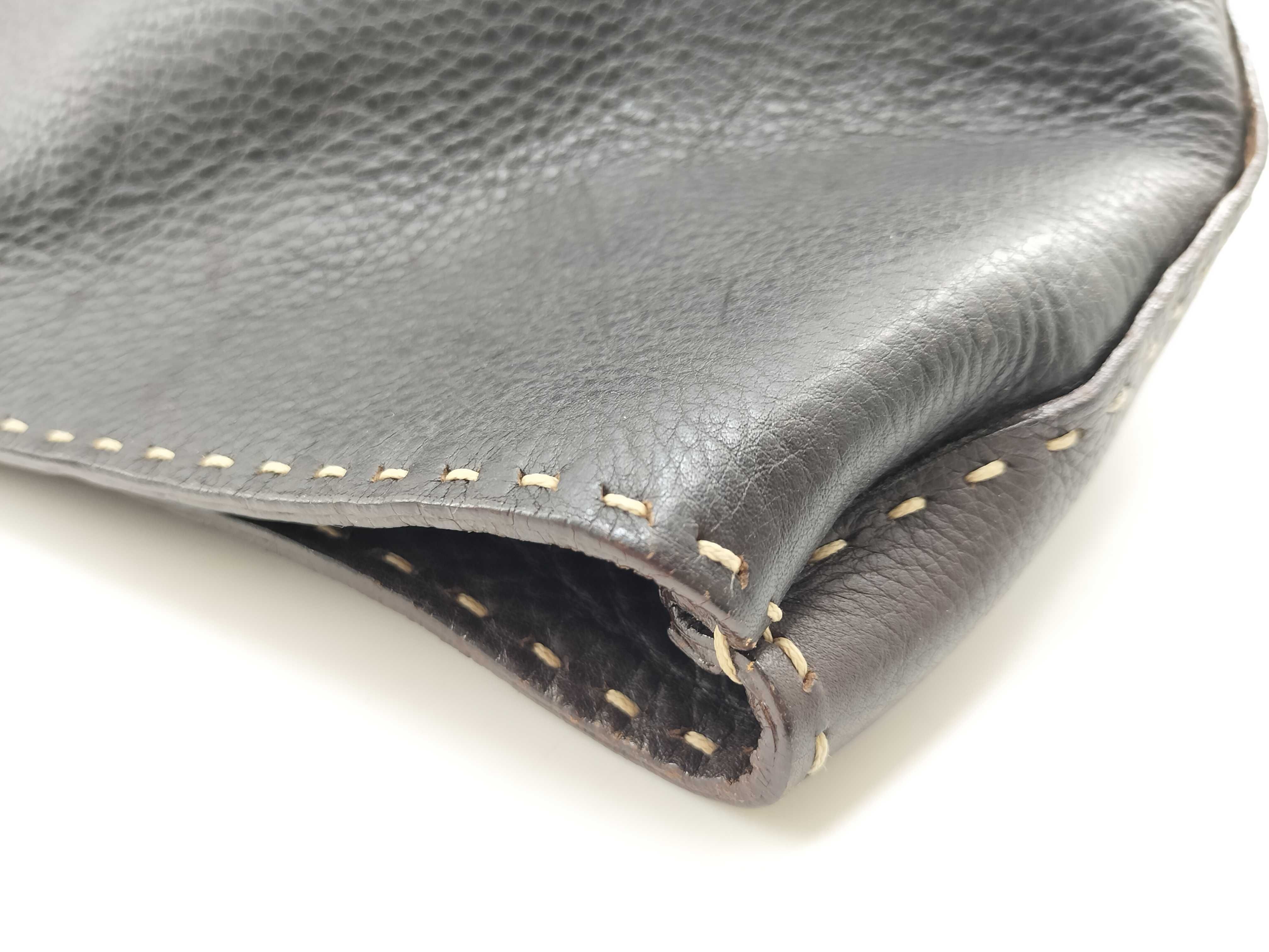 Selleria Leather Tote Bag (Brown) — view 9
