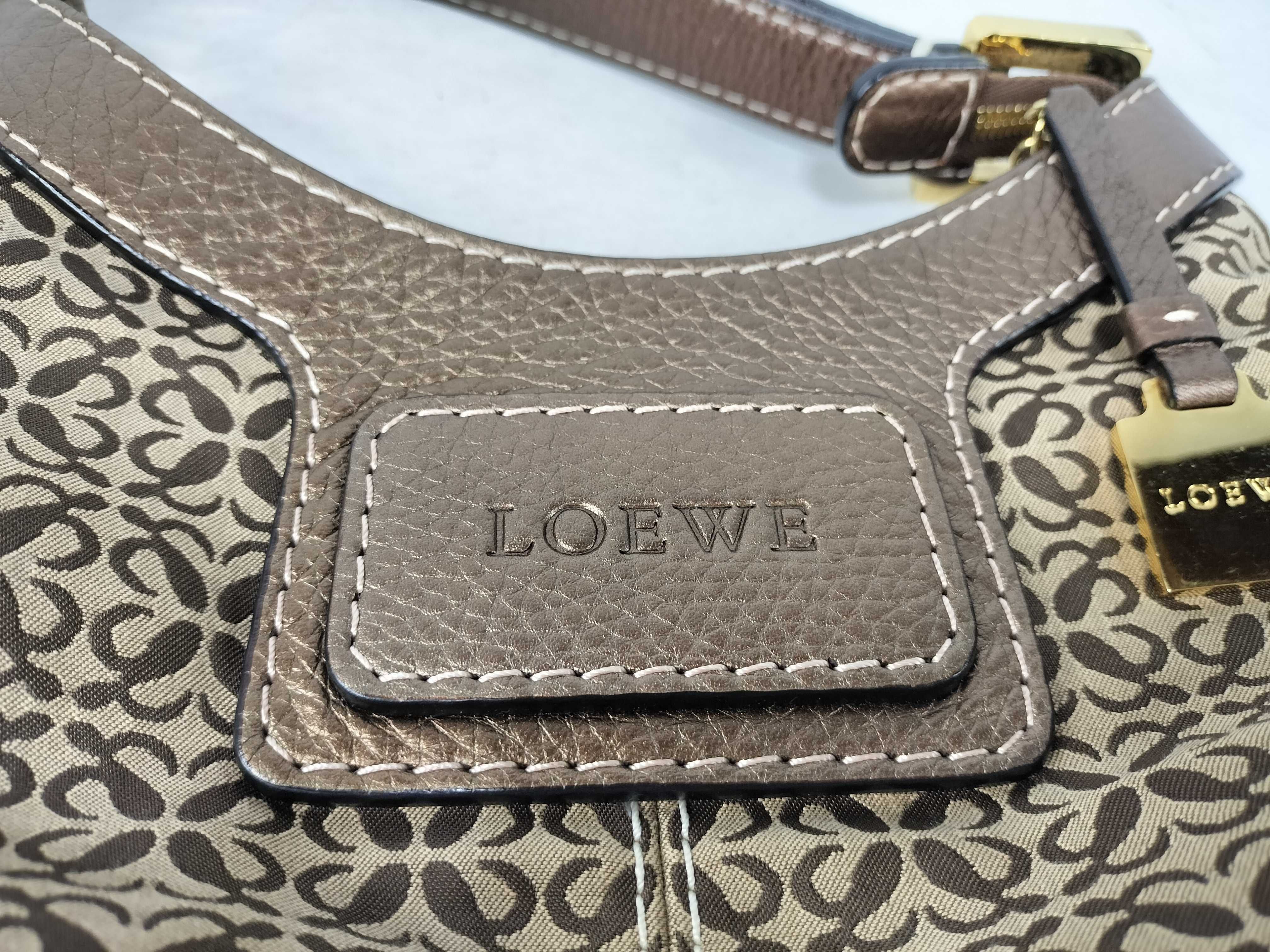 One-Shoulder Bag, New Road Line, Canvas x Leather, Brown Handbag — view 13