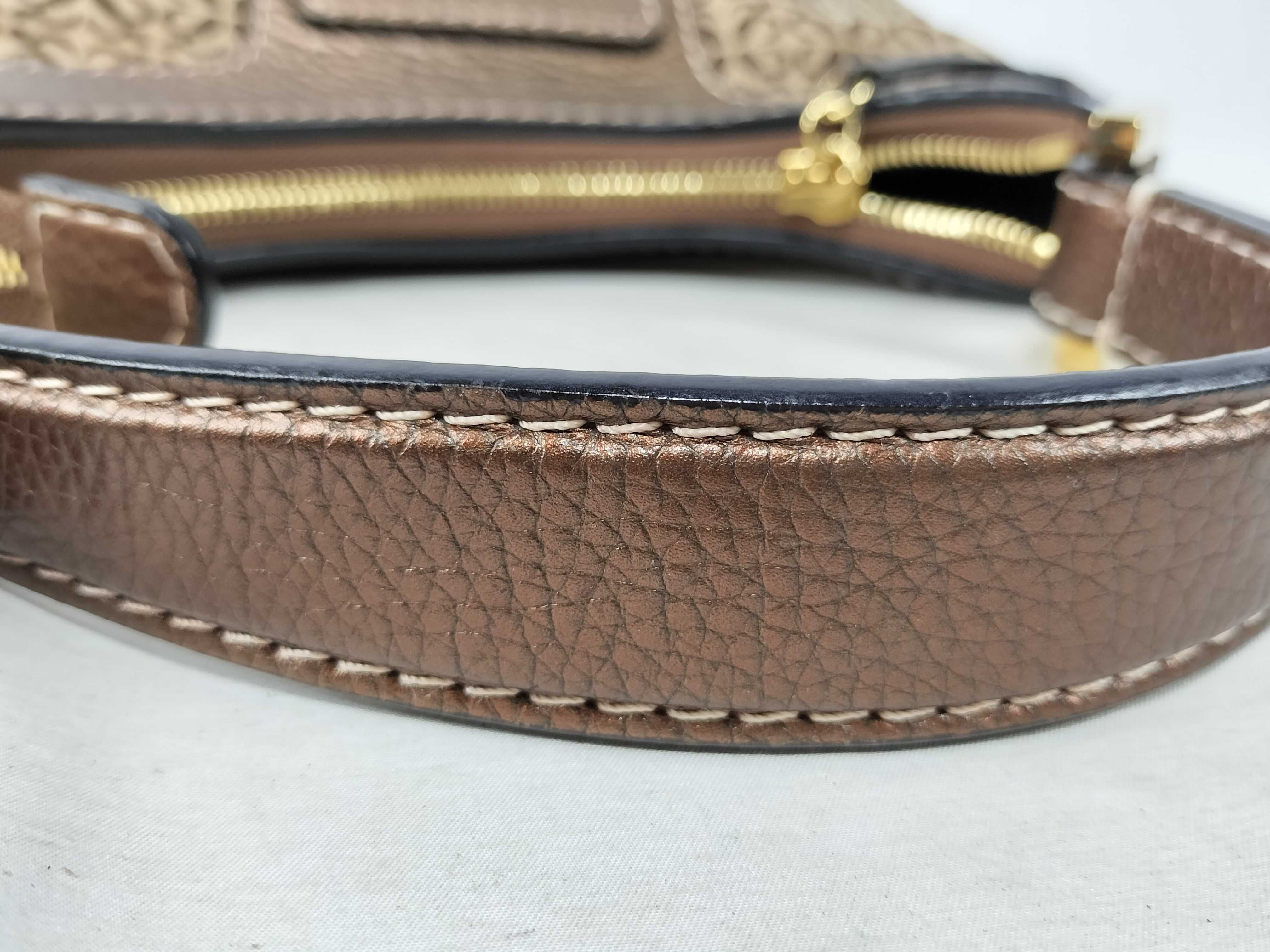 One-Shoulder Bag, New Road Line, Canvas x Leather, Brown Handbag — view 4