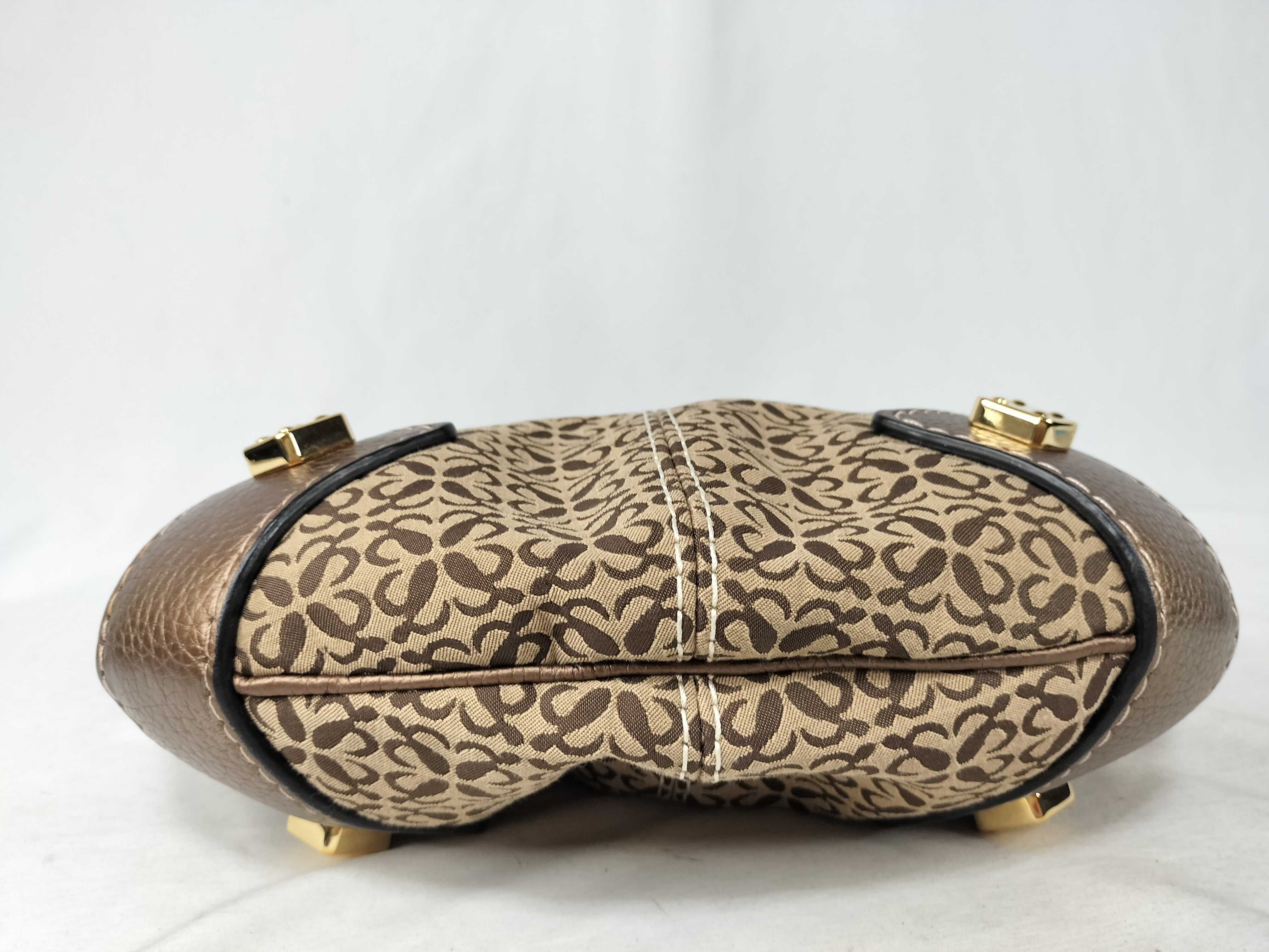 One-Shoulder Bag, New Road Line, Canvas x Leather, Brown Handbag — view 8