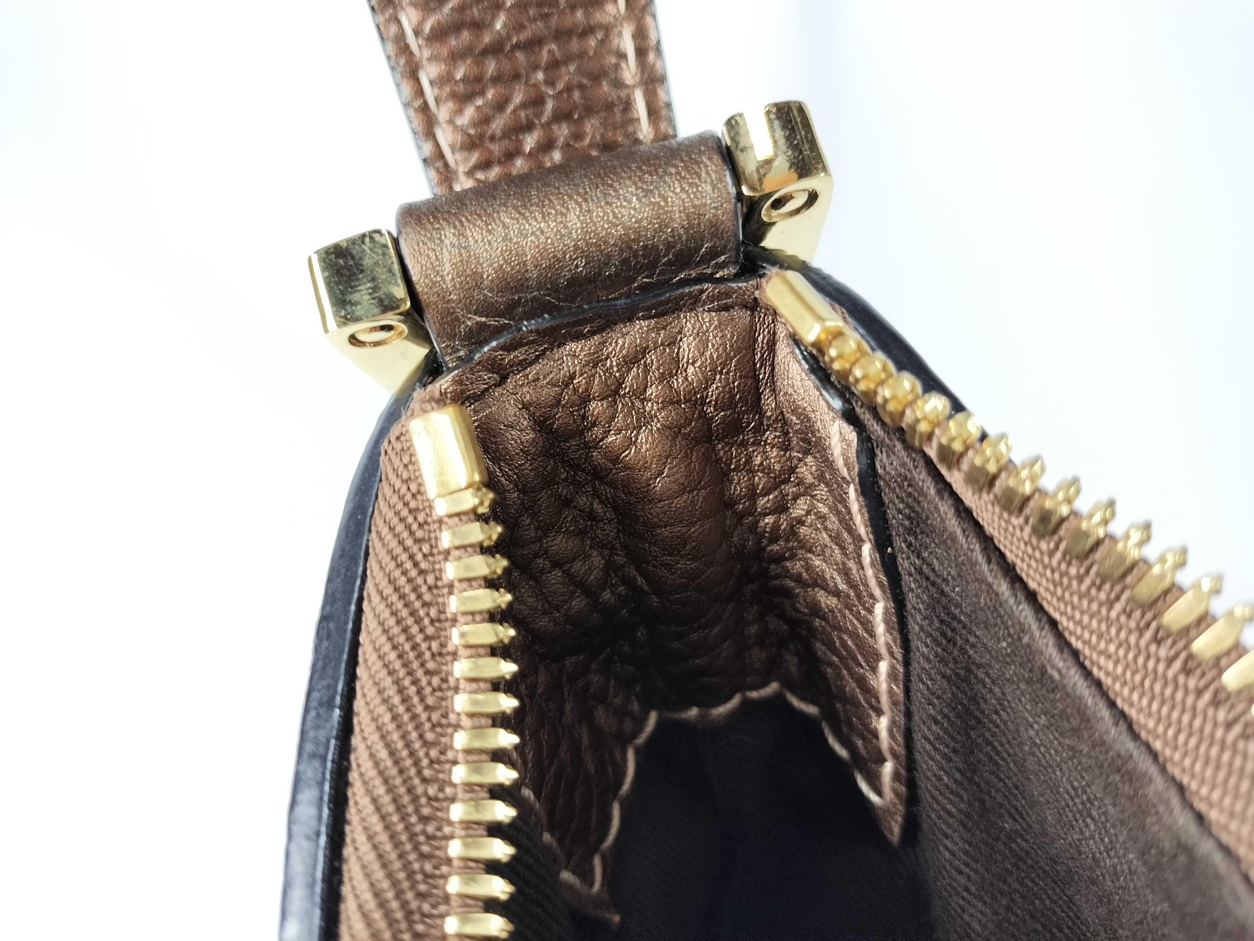 One-Shoulder Bag, New Road Line, Canvas x Leather, Brown Handbag — view 9