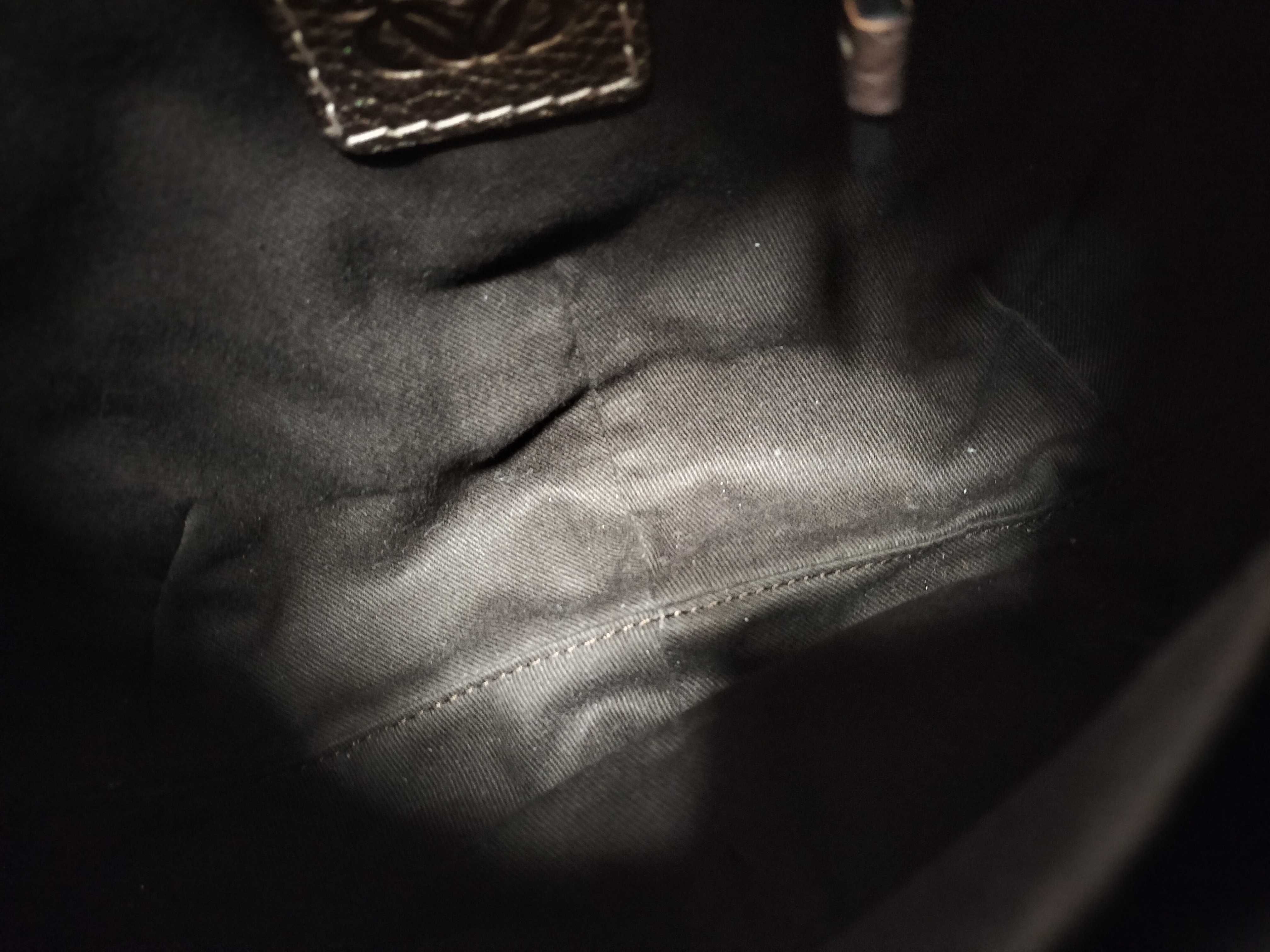 One-Shoulder Bag, New Road Line, Canvas x Leather, Brown Handbag — view 10