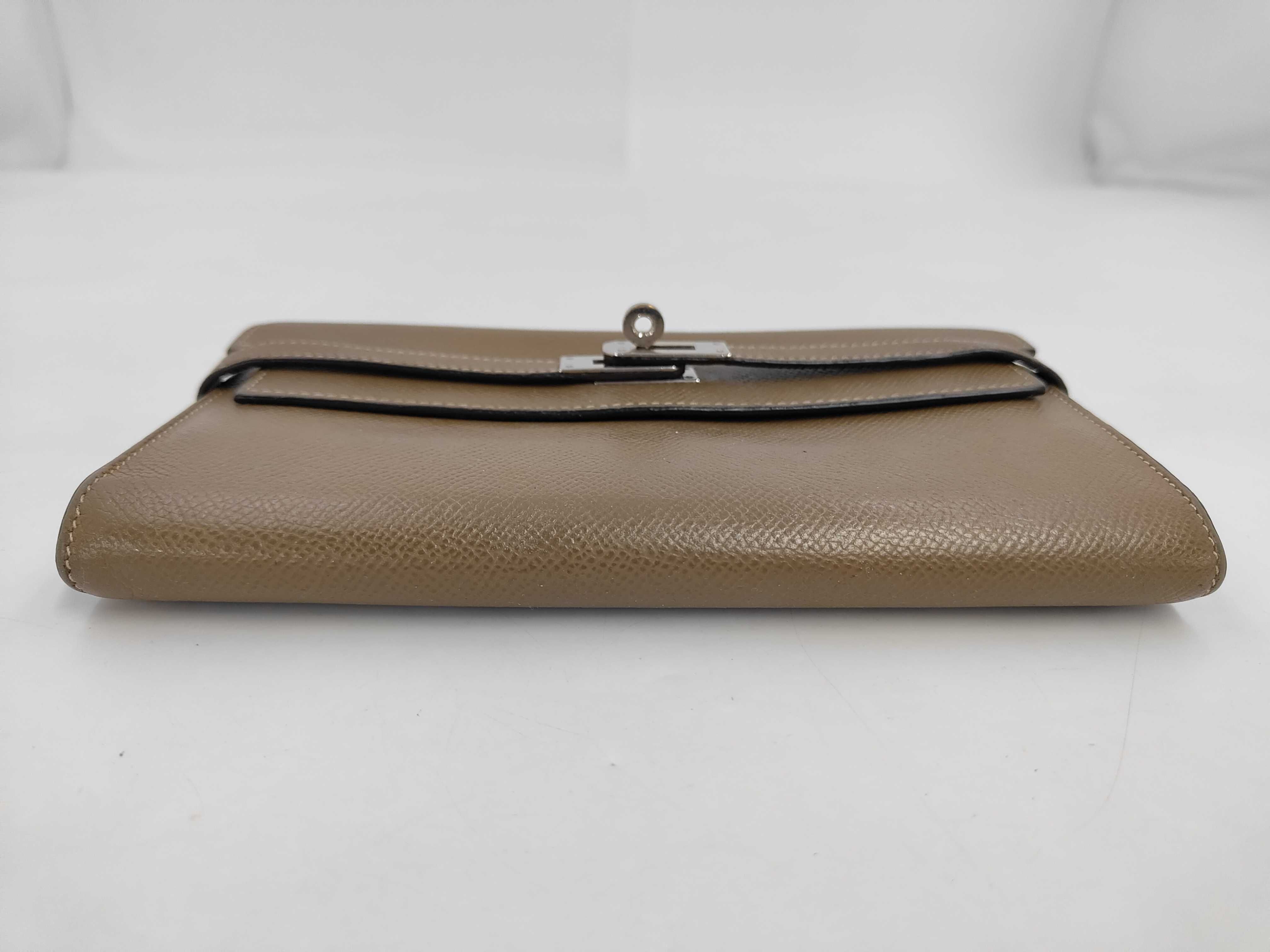Kelly Wallet, Veau Epsom Leather, Etoupe — view 3
