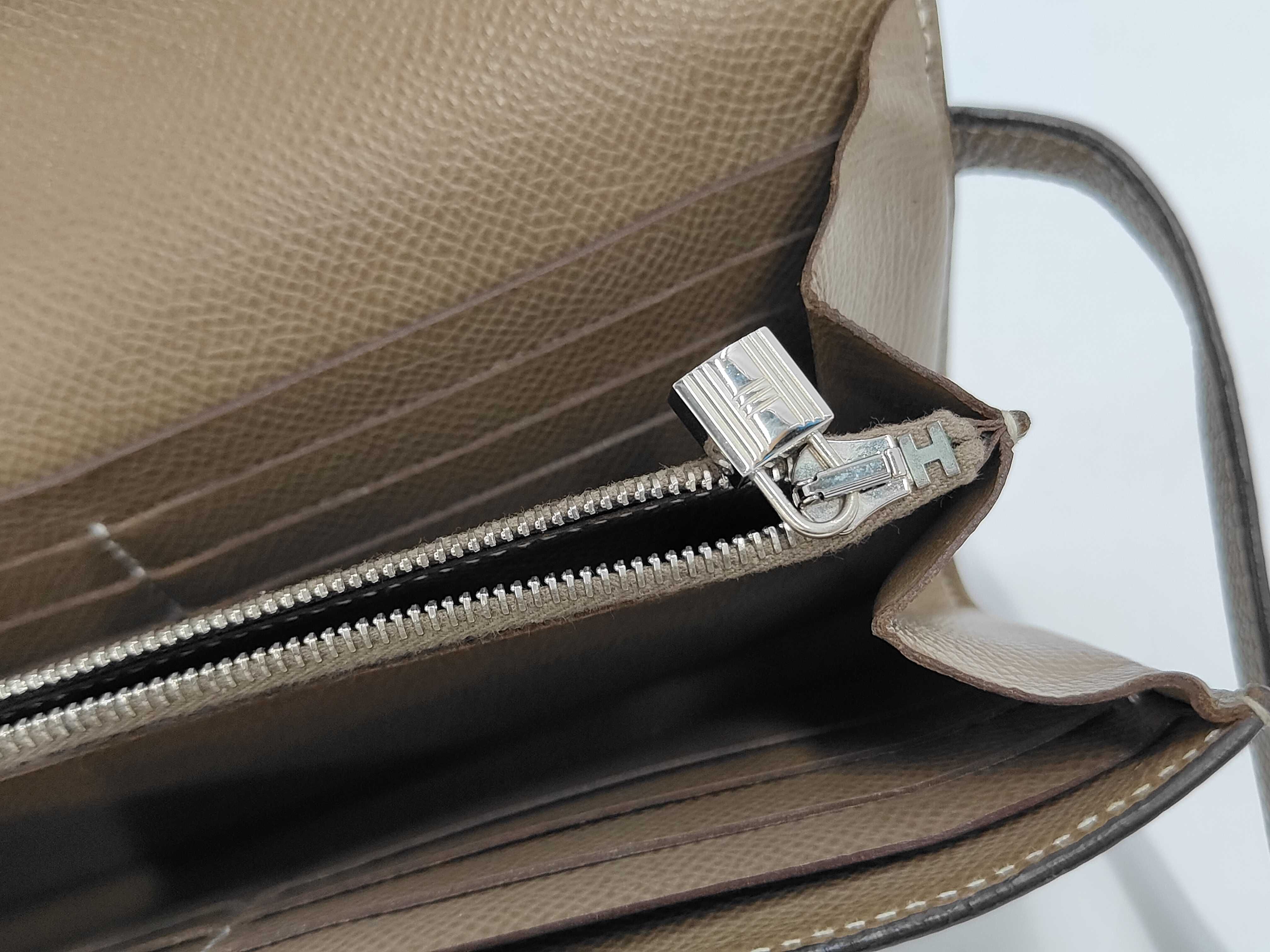 Kelly Wallet, Veau Epsom Leather, Etoupe — view 9