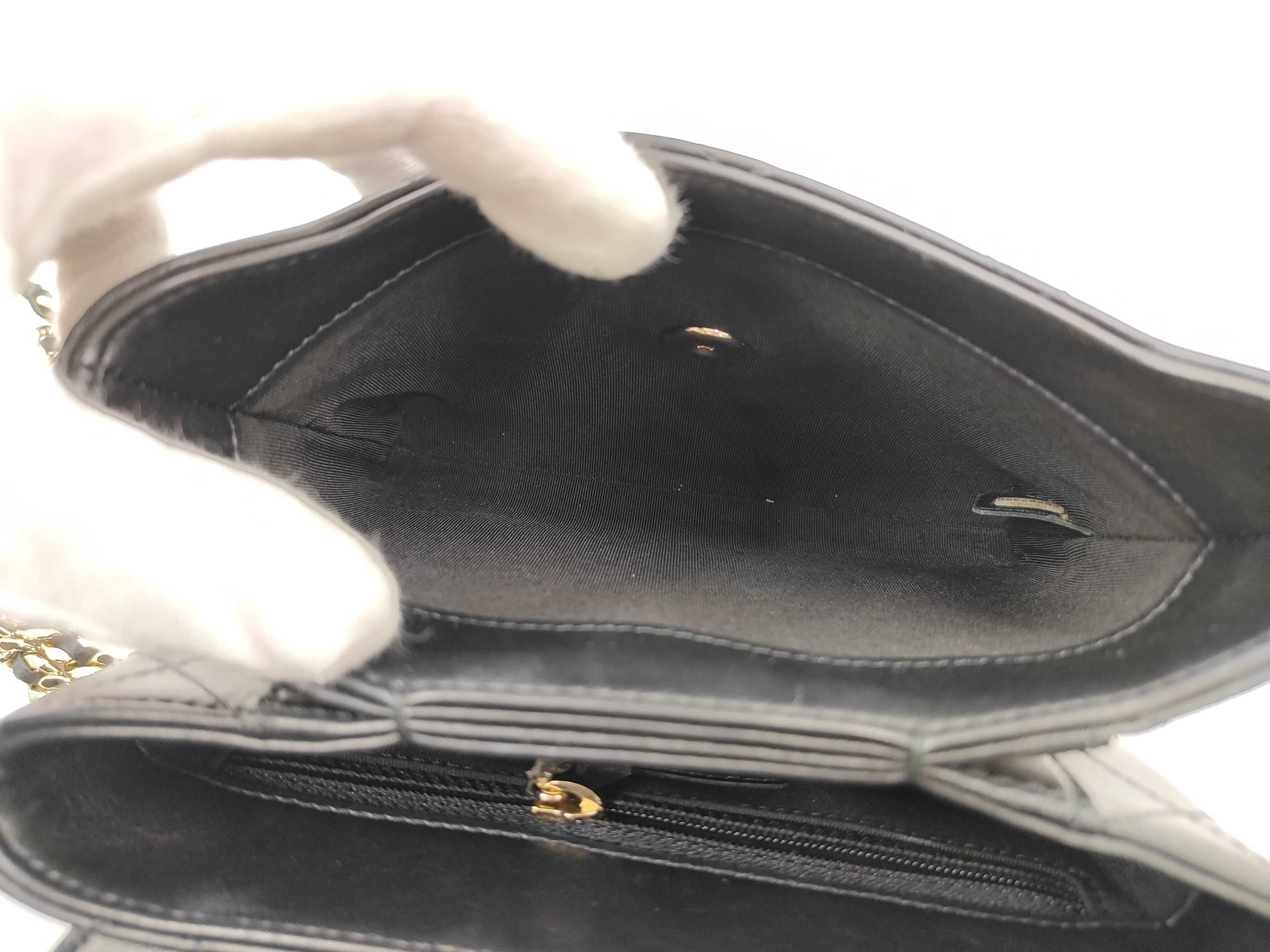 Box Calf Black Shoulder Bag (Serial Number 28) — view 13