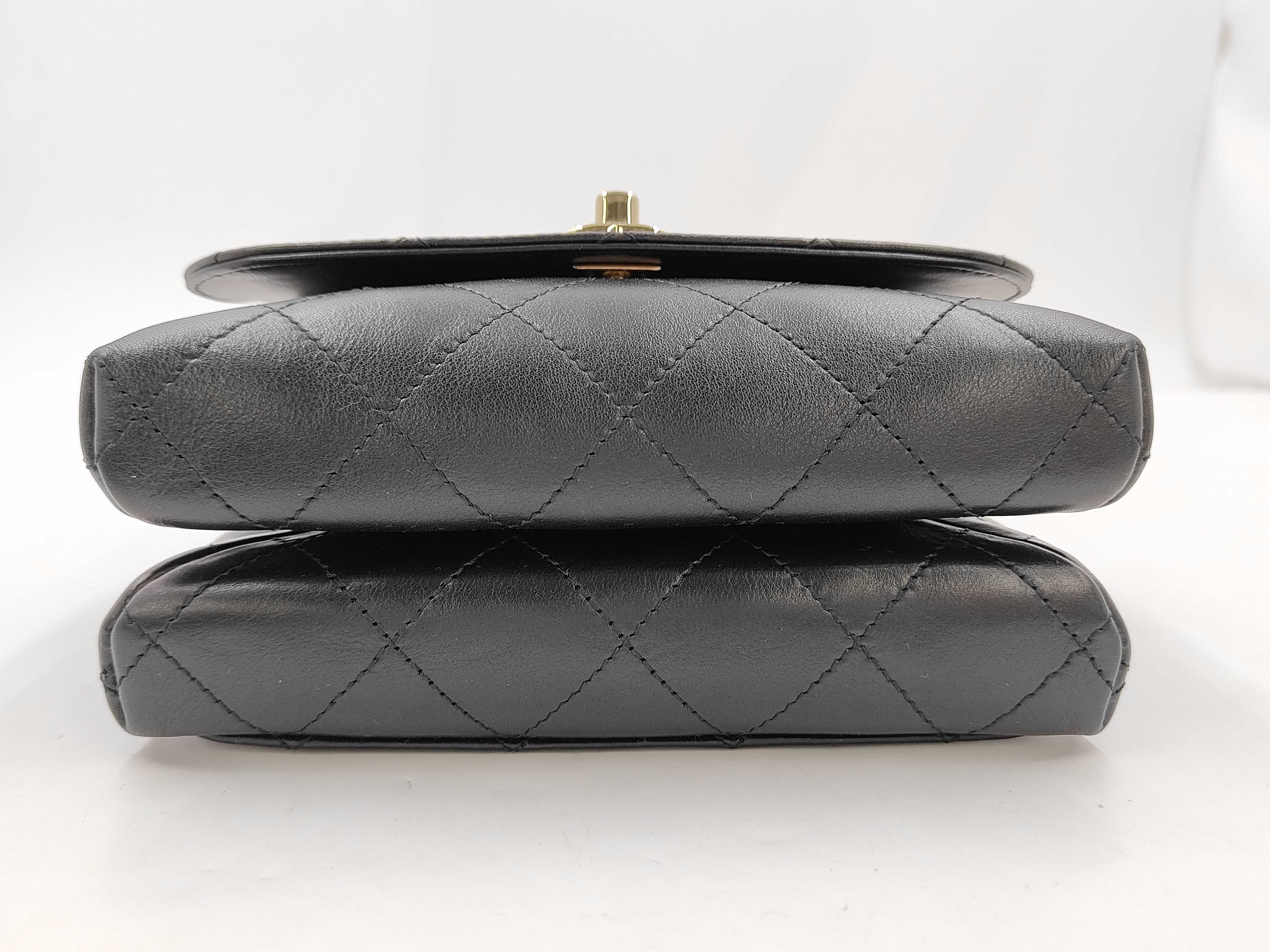 Box Calf Black Shoulder Bag (Serial Number 28) — view 8