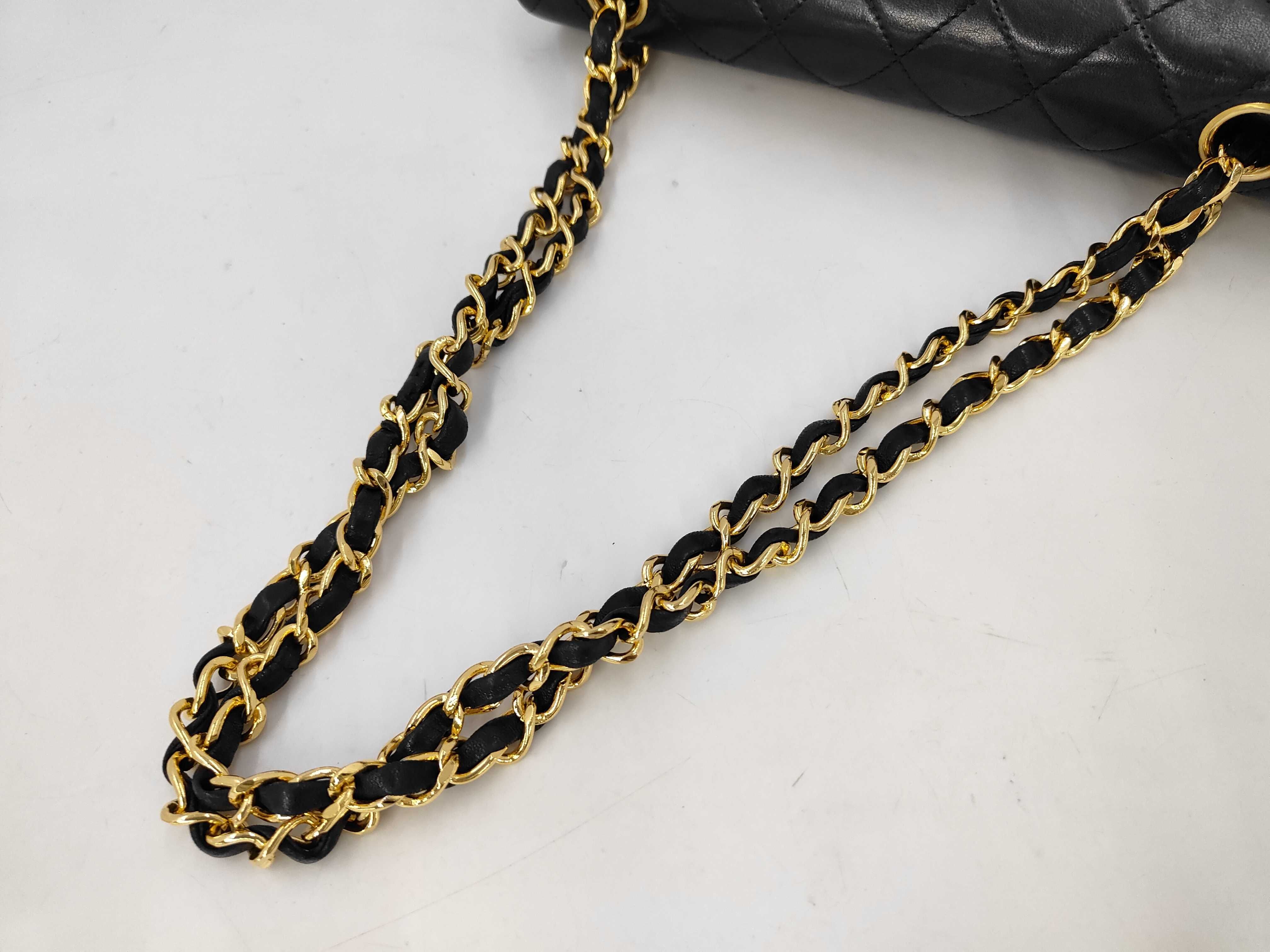 Matelassé 23 Lambskin Shoulder Bag with Gold Hardware, Black, WW 1576879 — view 3