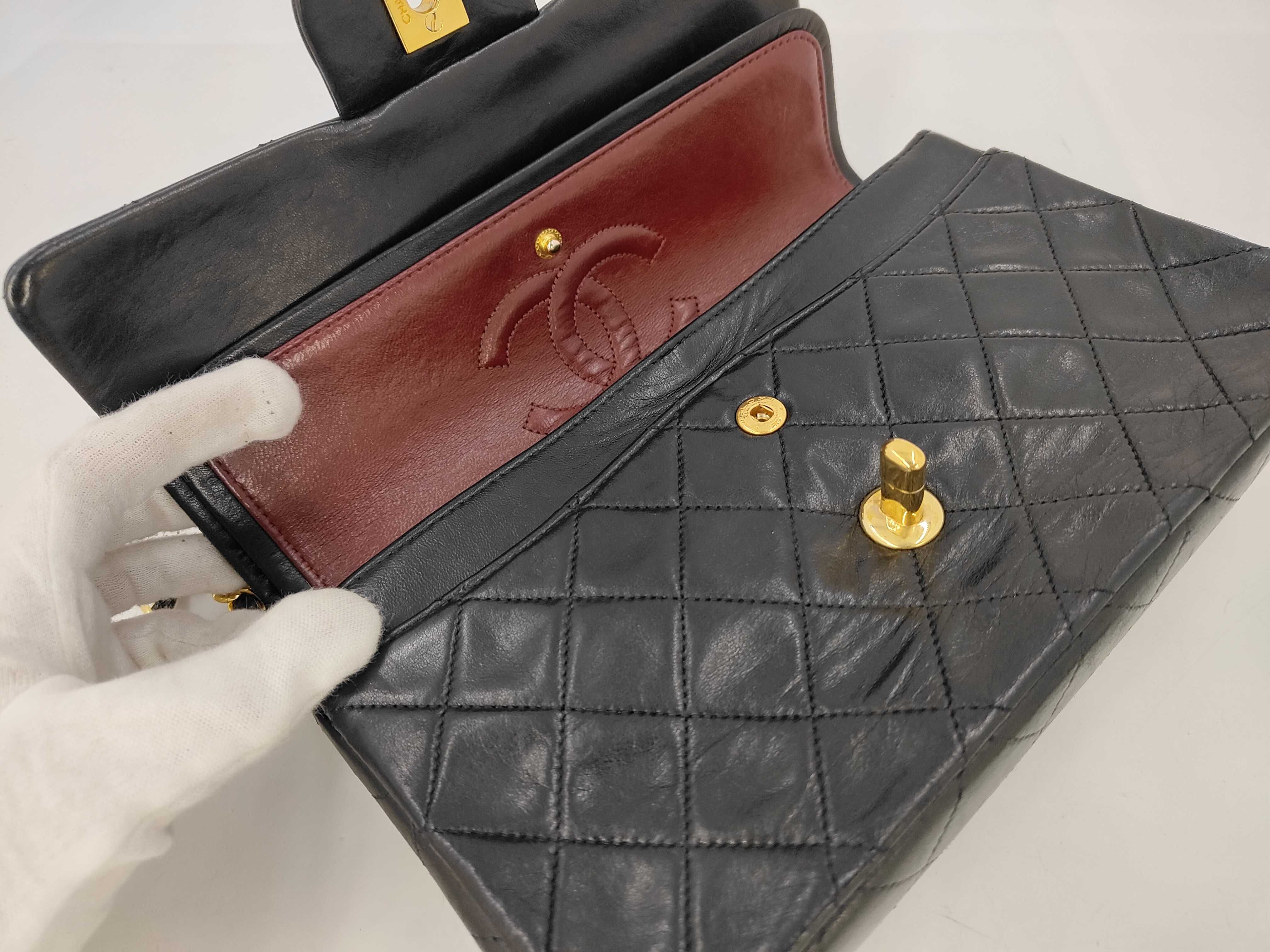 Matelassé 23 Lambskin Shoulder Bag with Gold Hardware, Black, WW 1576879 — view 7