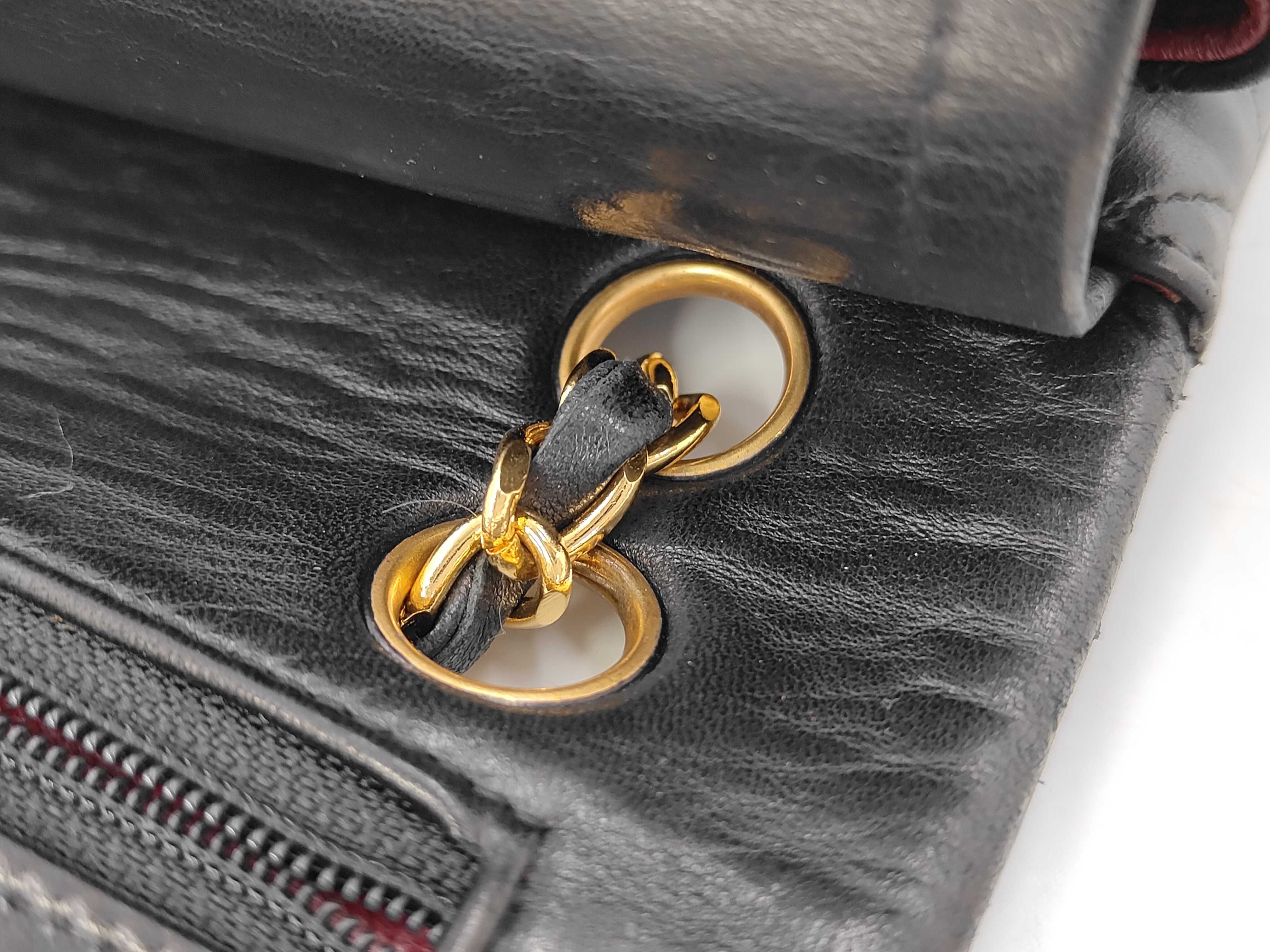 Matelassé 23 Lambskin Shoulder Bag with Gold Hardware, Black, WW 1576879 — view 9