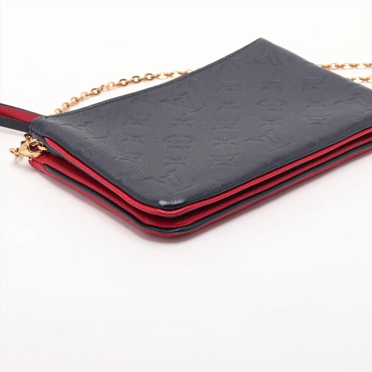 Monogram Empreinte Pochette Double Zip M63916 GI3198 Navy x Red (RFID detected) — view 4