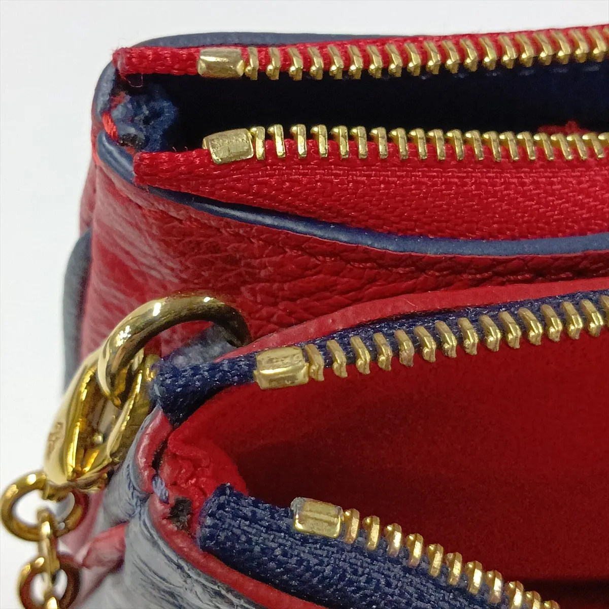 Monogram Empreinte Pochette Double Zip M63916 GI3198 Navy x Red (RFID detected) — view 10