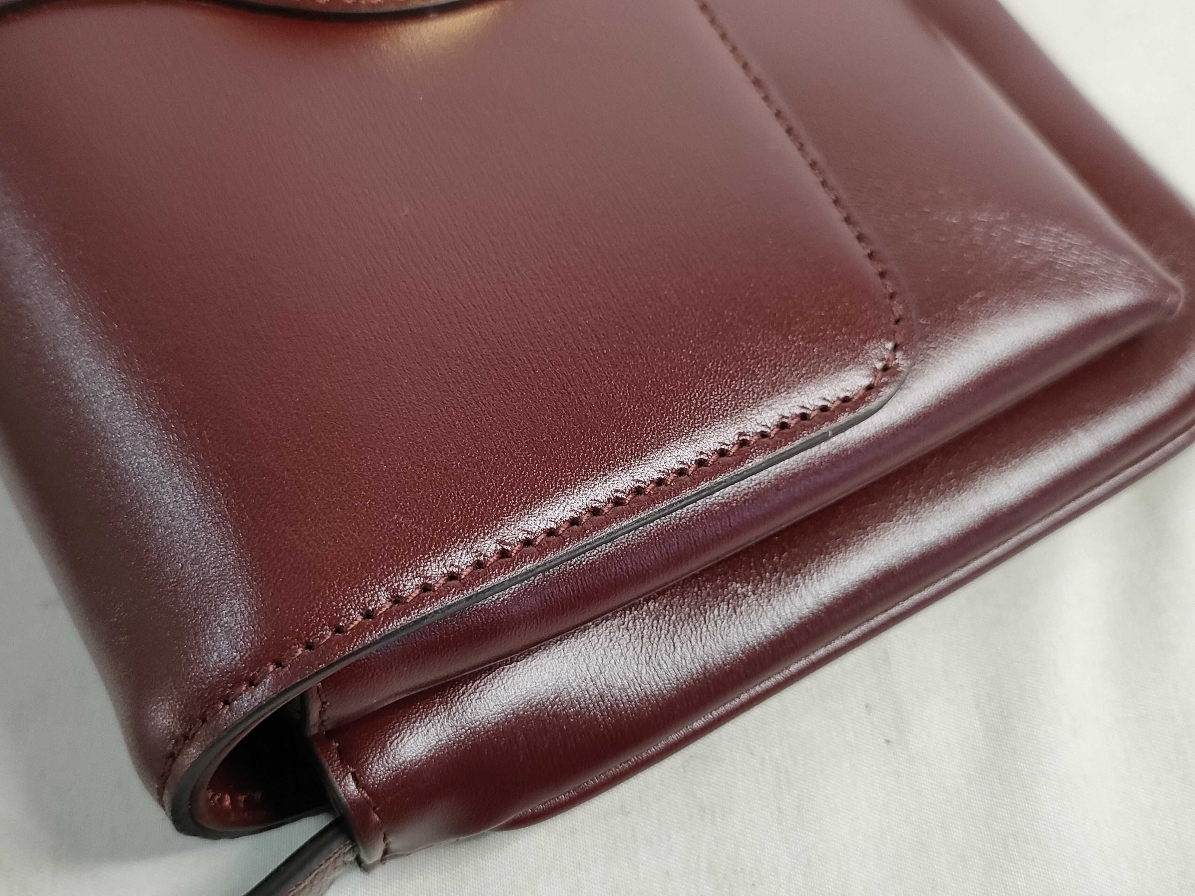Ally Double G Small Leather Shoulder Bag, Bordeaux Red, 550129 Shoulder Bag — view 14