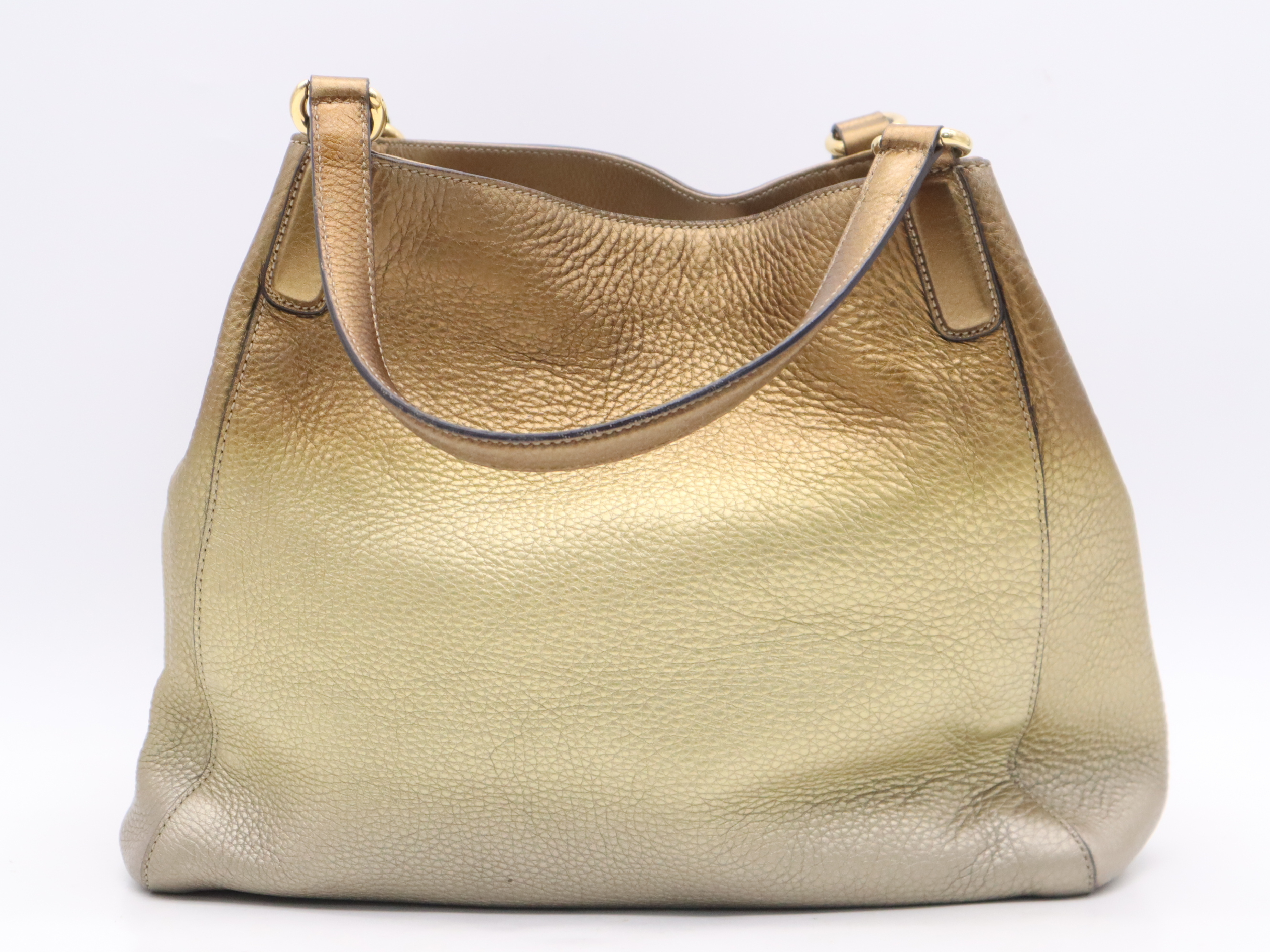 282509 Leather Soho Tote Bag with Gold Hardware and Charm — view 2