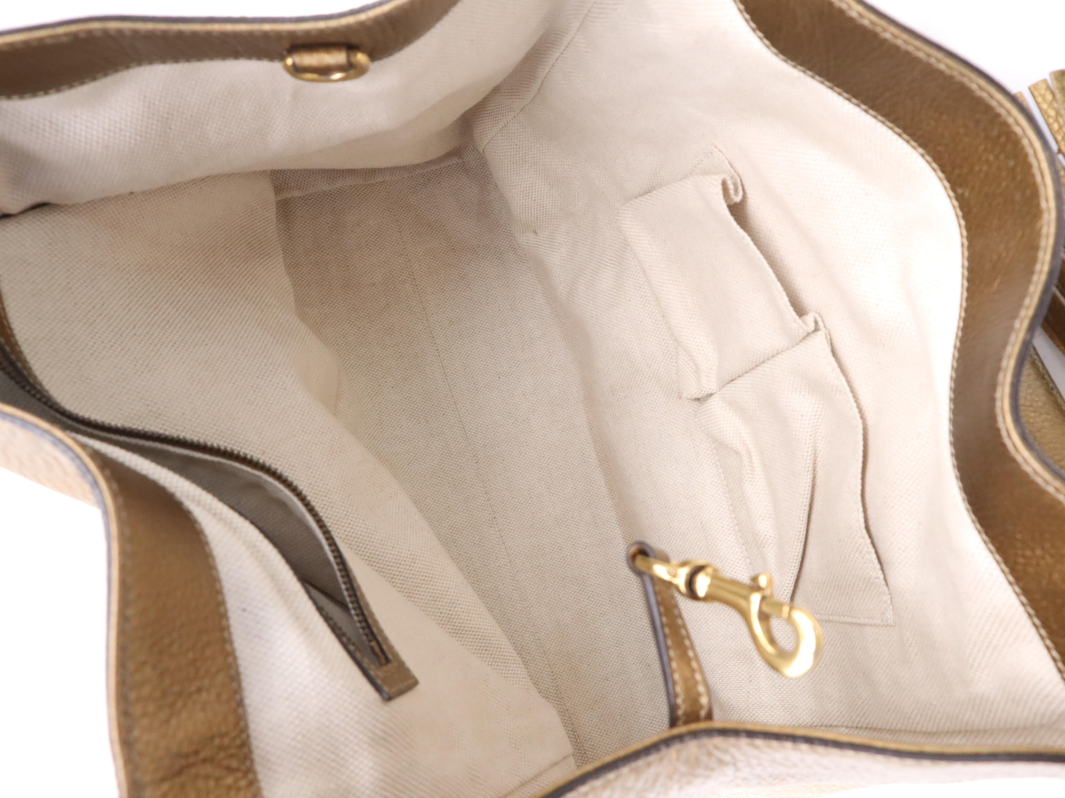 282509 Leather Soho Tote Bag with Gold Hardware and Charm — view 11