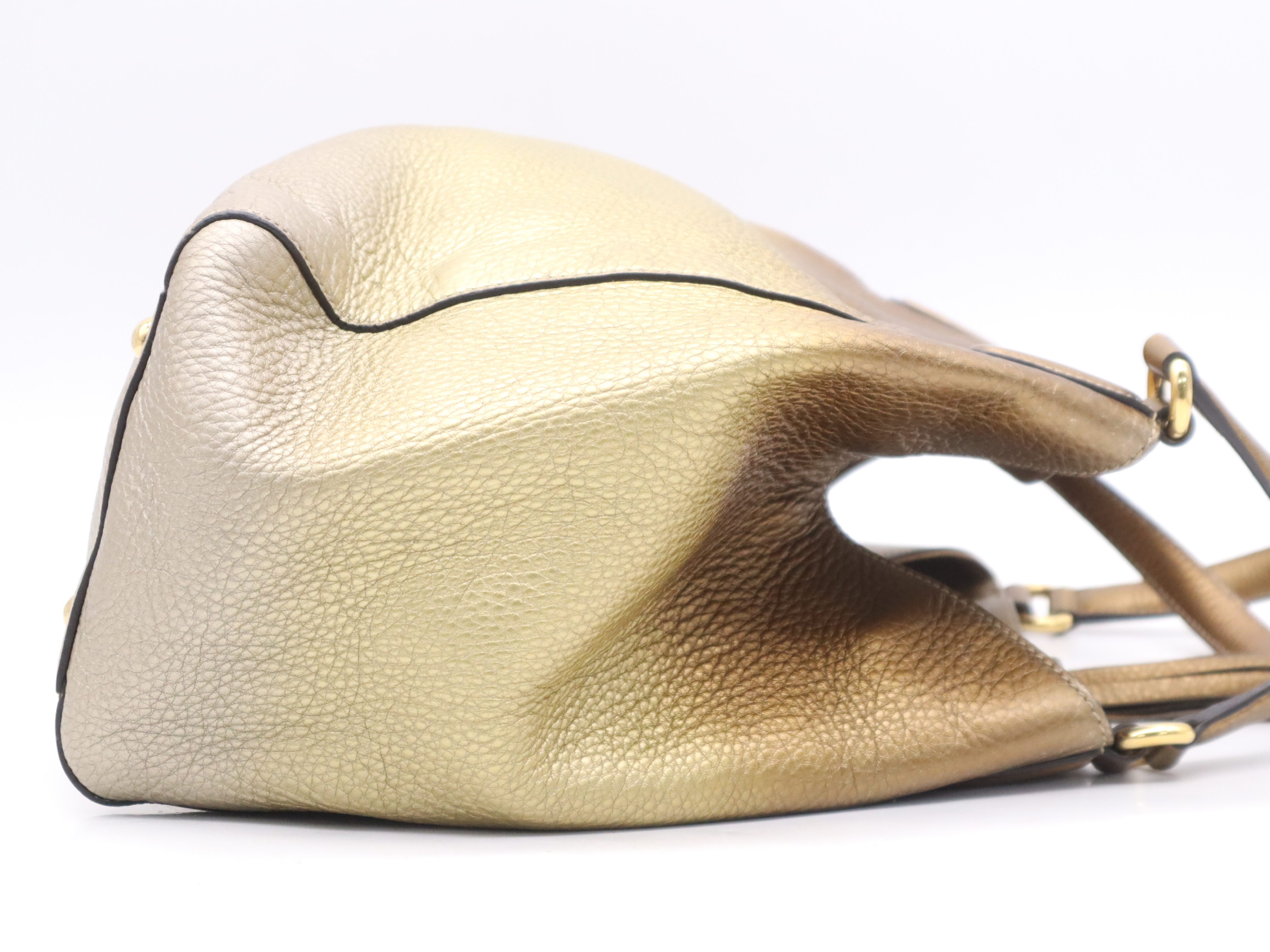 282509 Leather Soho Tote Bag with Gold Hardware and Charm — view 5