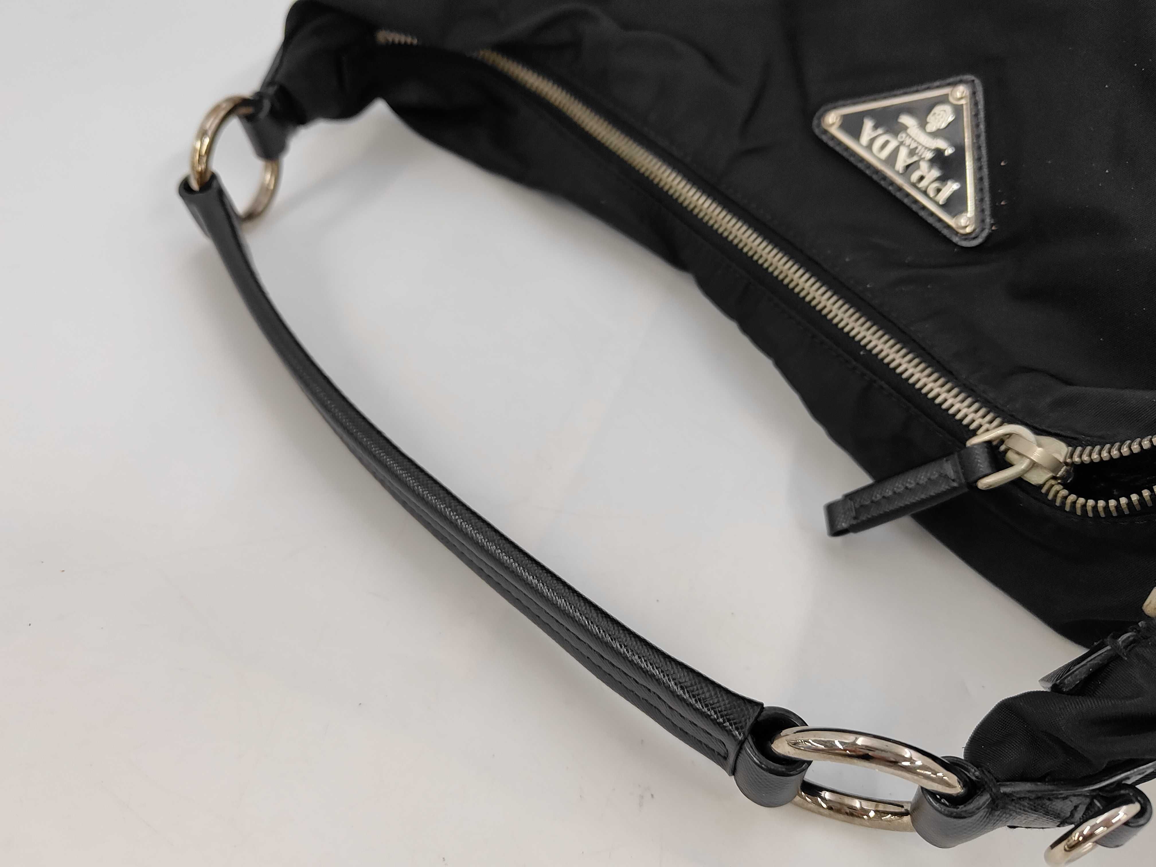 Nylon Prada Nylon Triangle Logo One Shoulder Bag — view 3