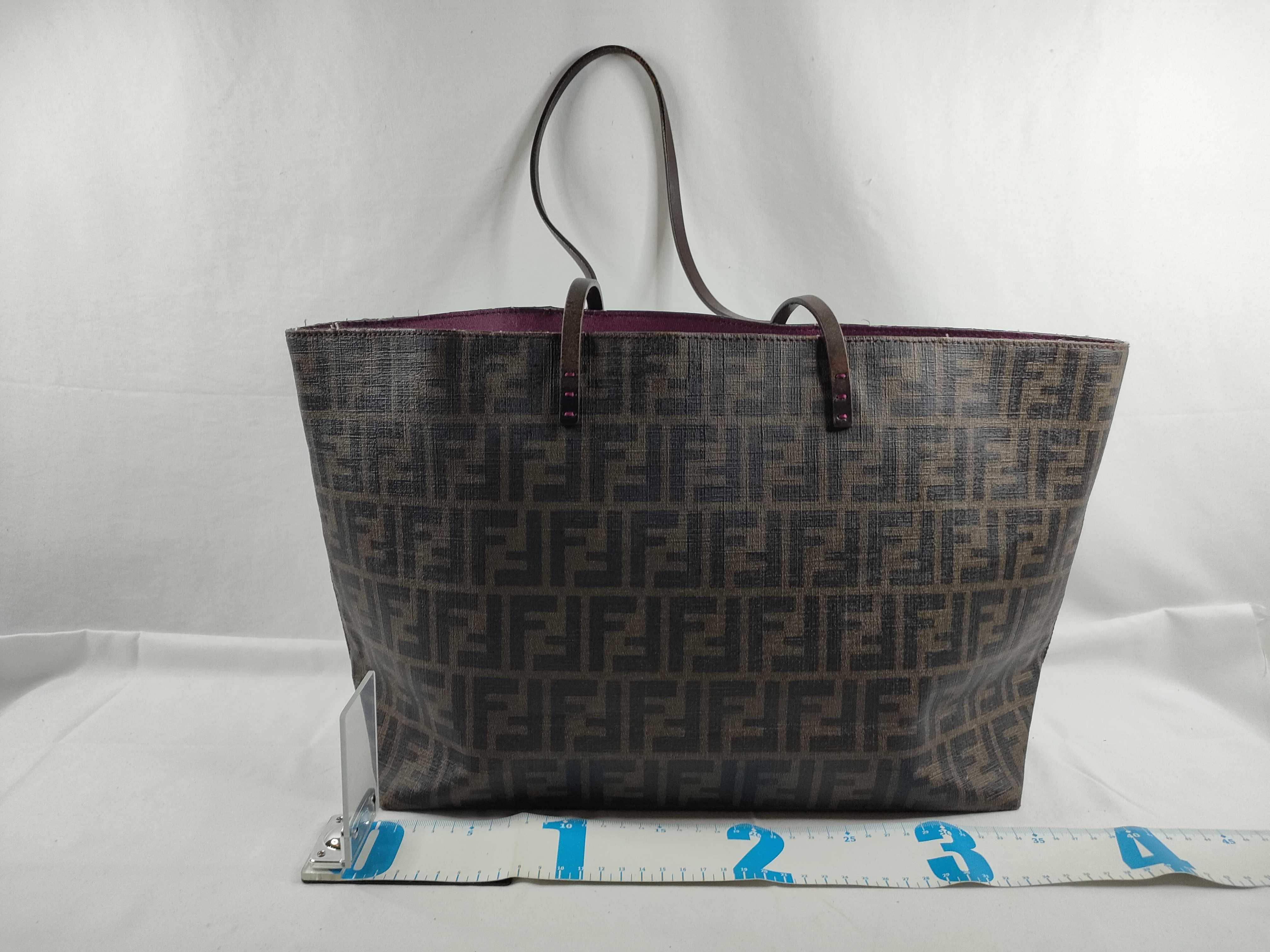 Zucca pattern tote bag, brown tote bag — view 2