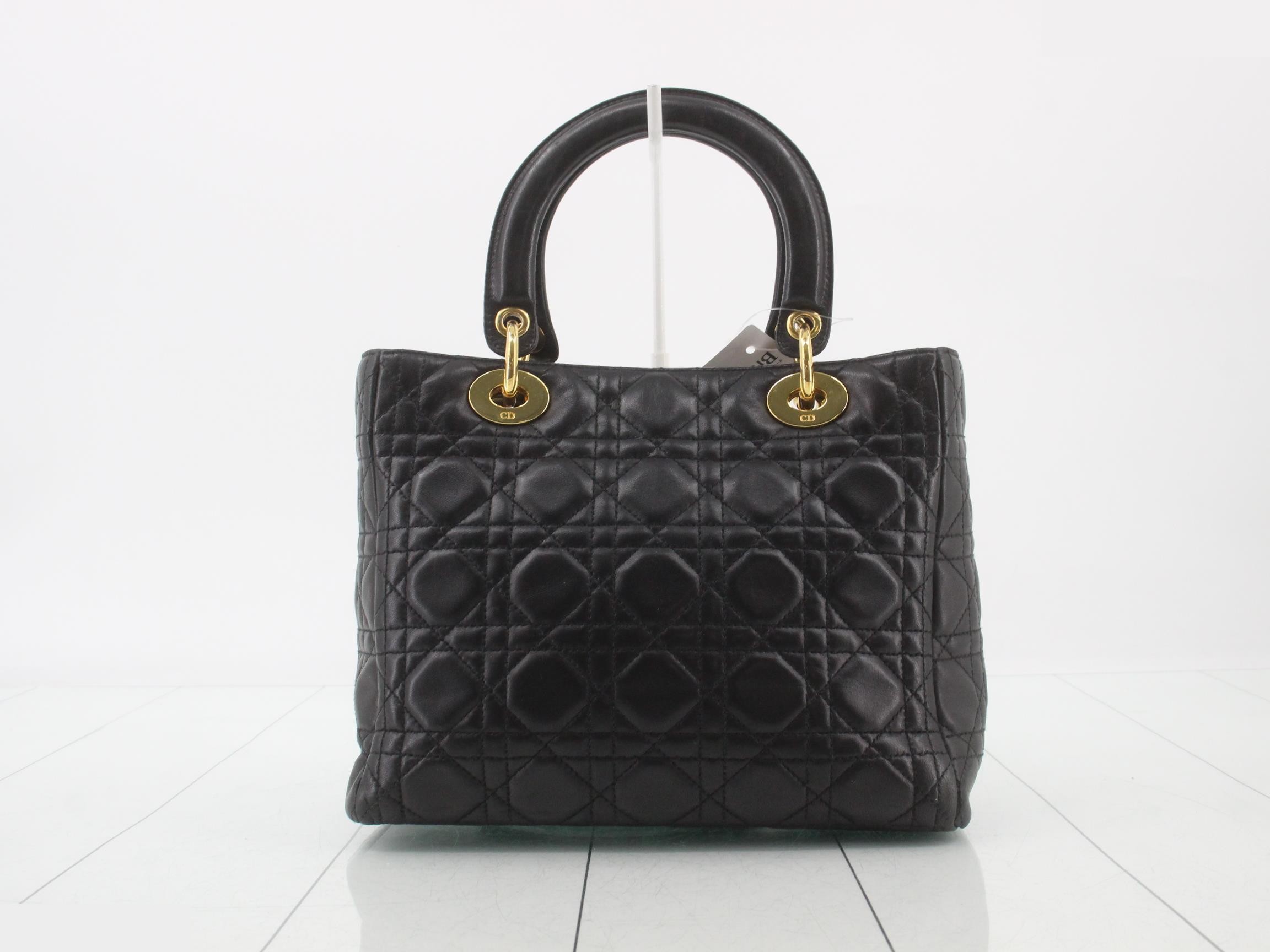 Lady Dior Cannage Lambskin Black — view 2