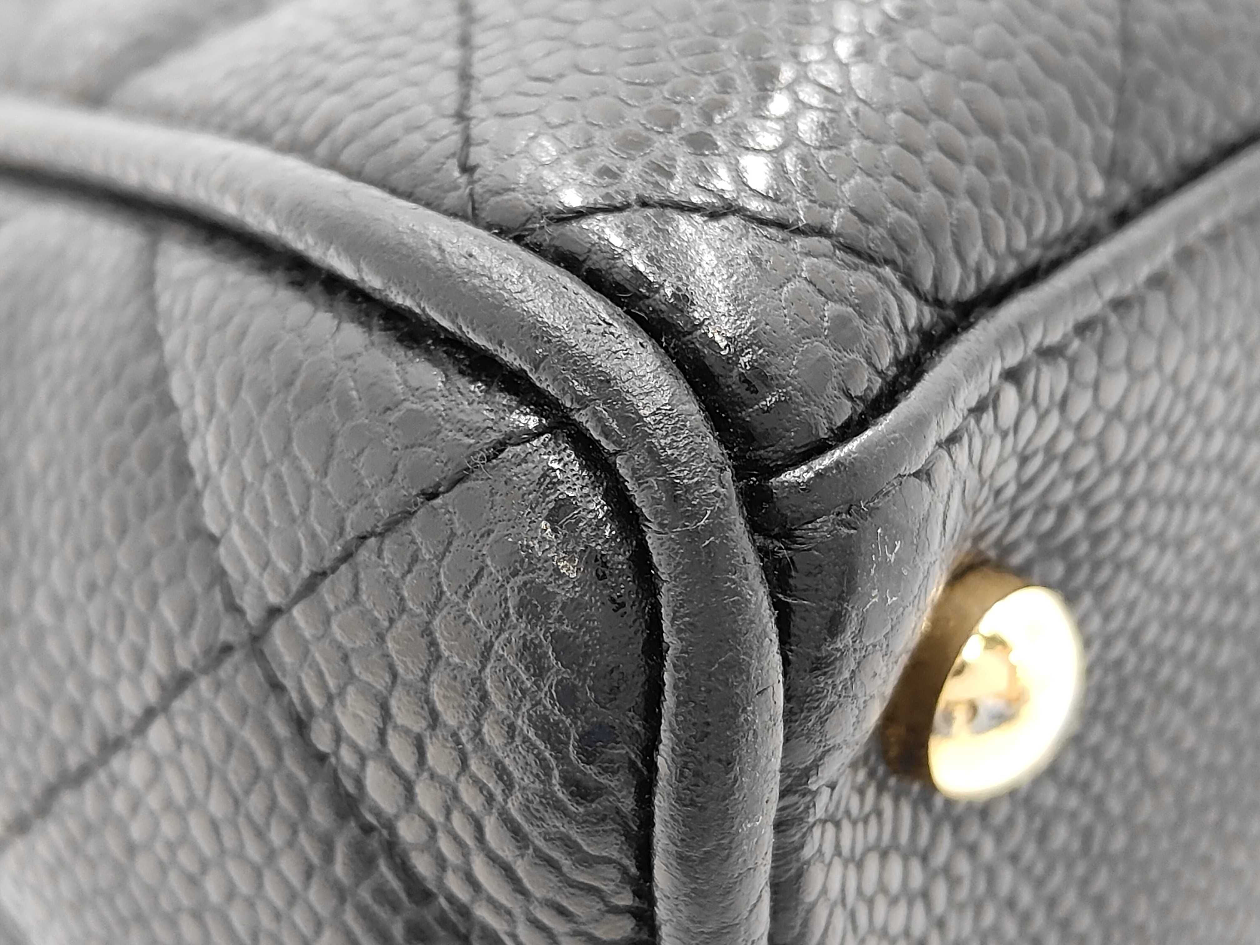 Caviar Skin Matelassé Mini Boston Bag, Large Coco Black Boston Bag — view 4