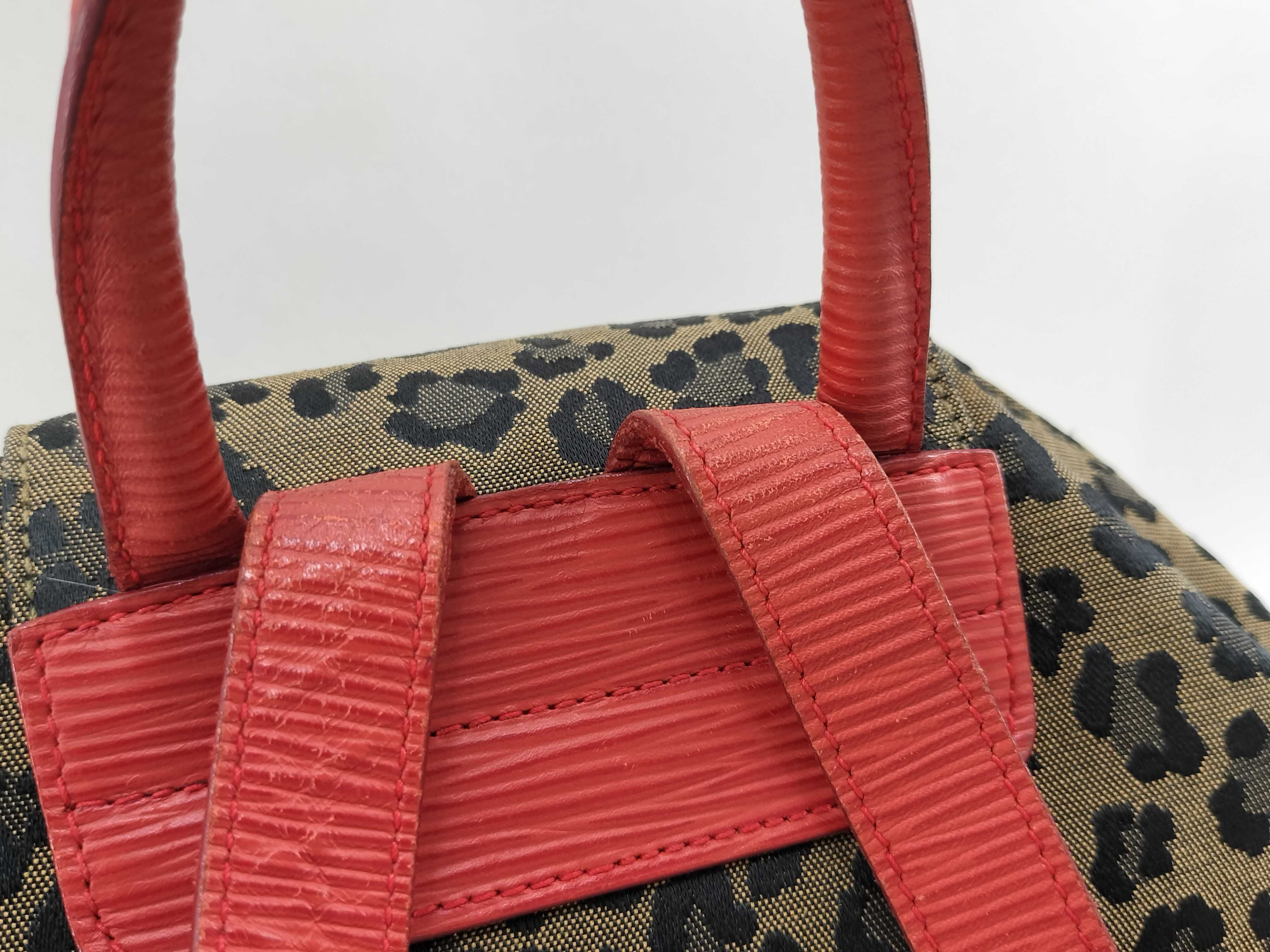 Backpack, Leopard Print x Red, Rucksack — view 3