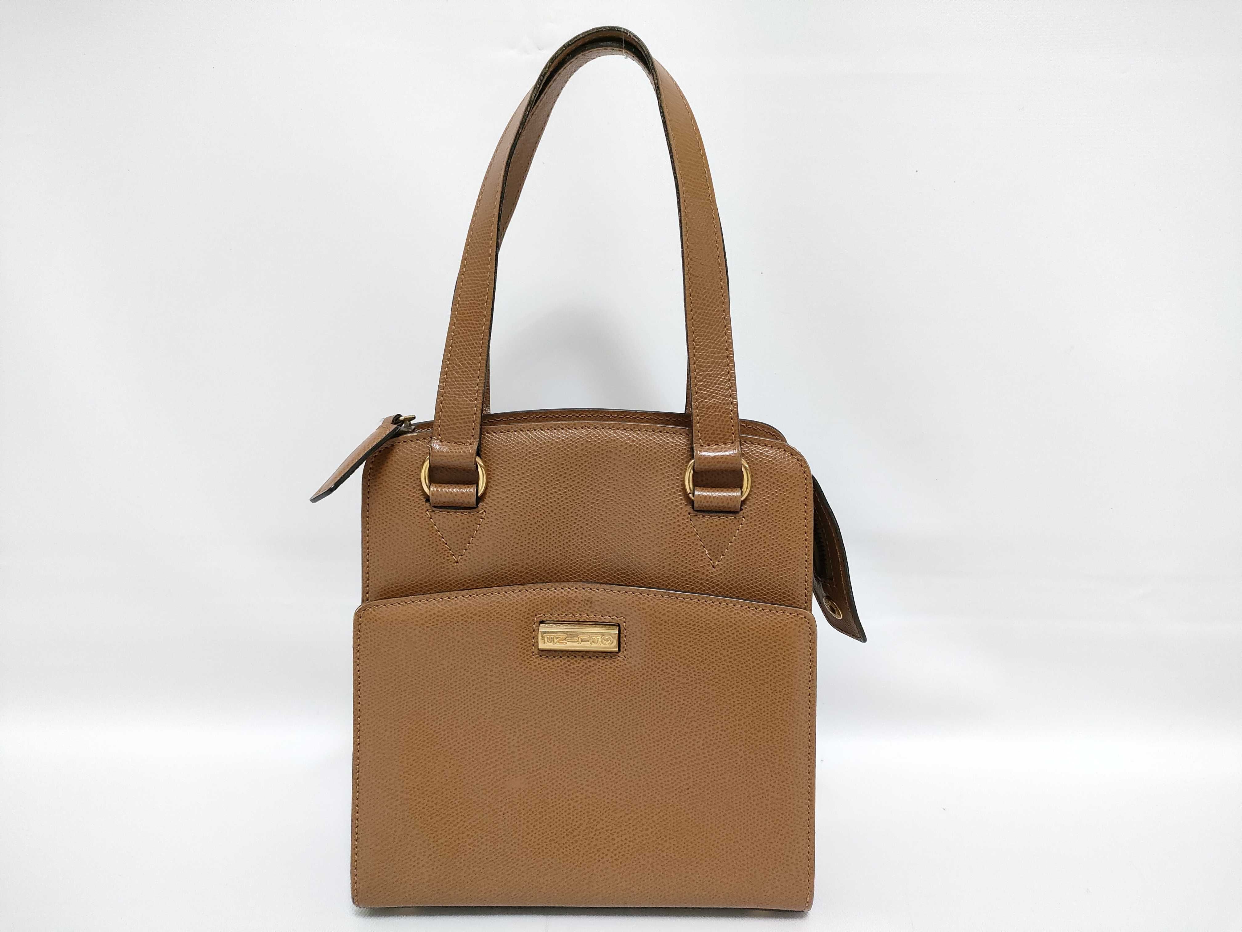 Turnlock Leather Handbag