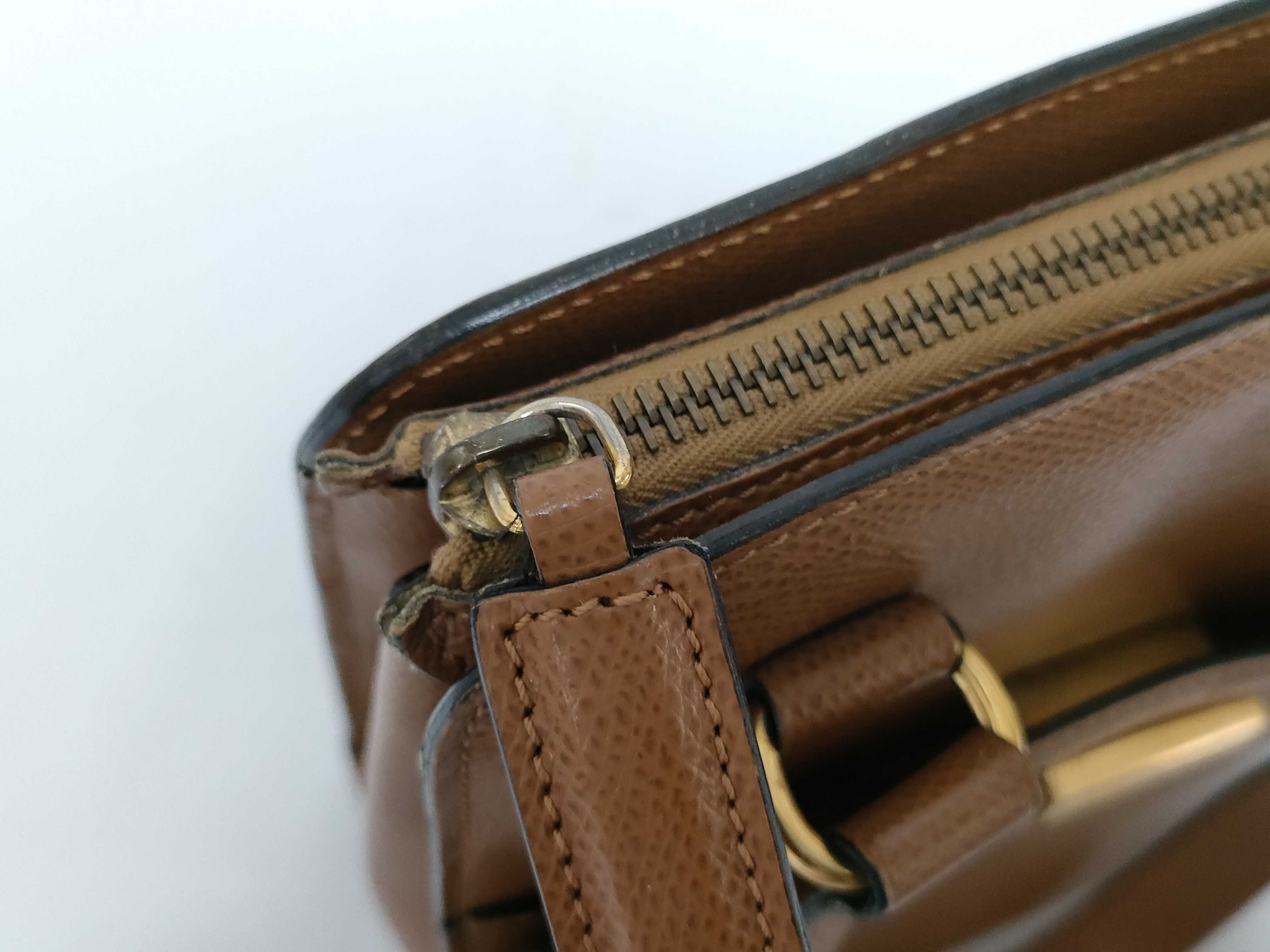 Turnlock Leather Handbag — view 6