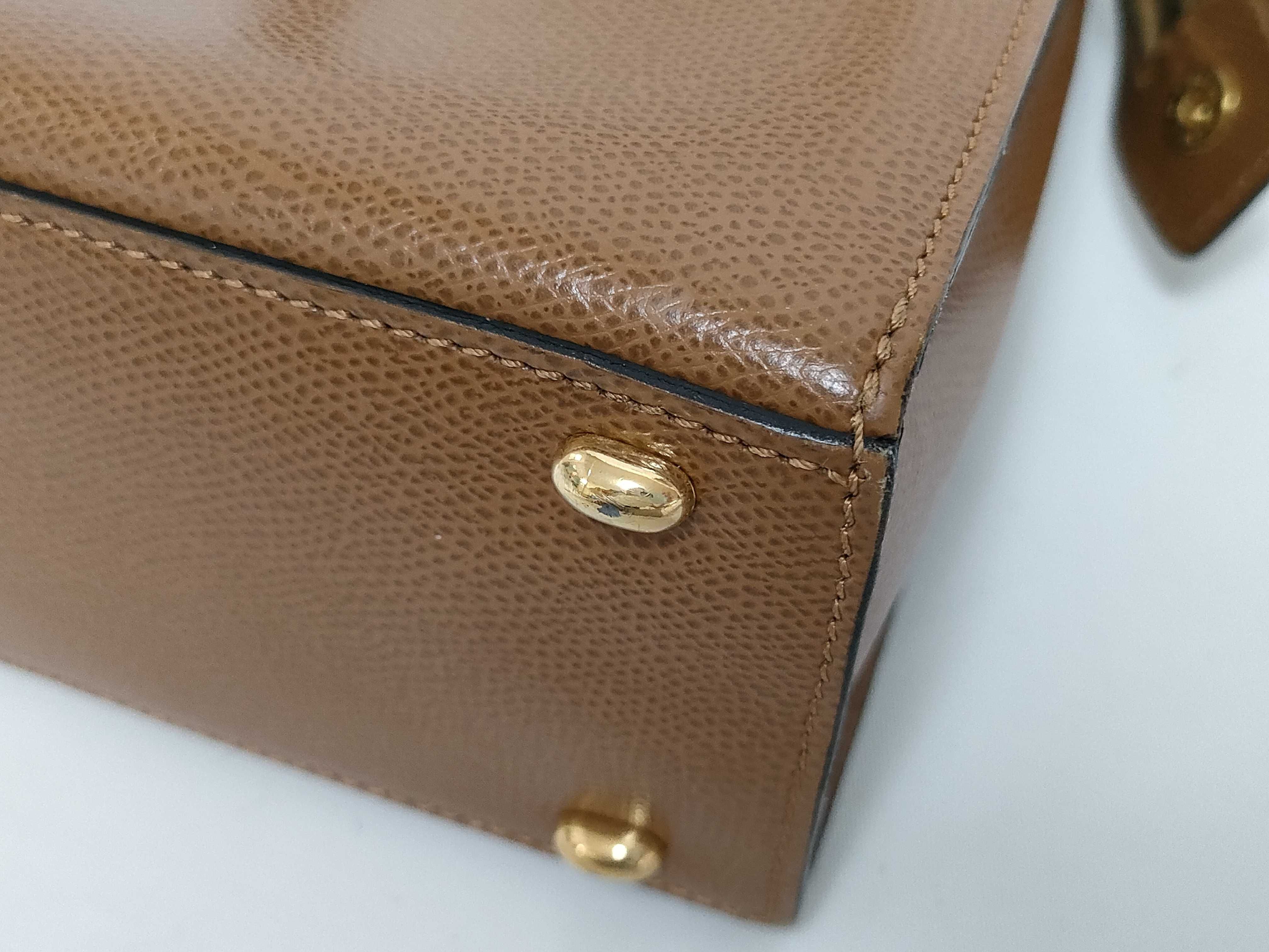 Turnlock Leather Handbag — view 7