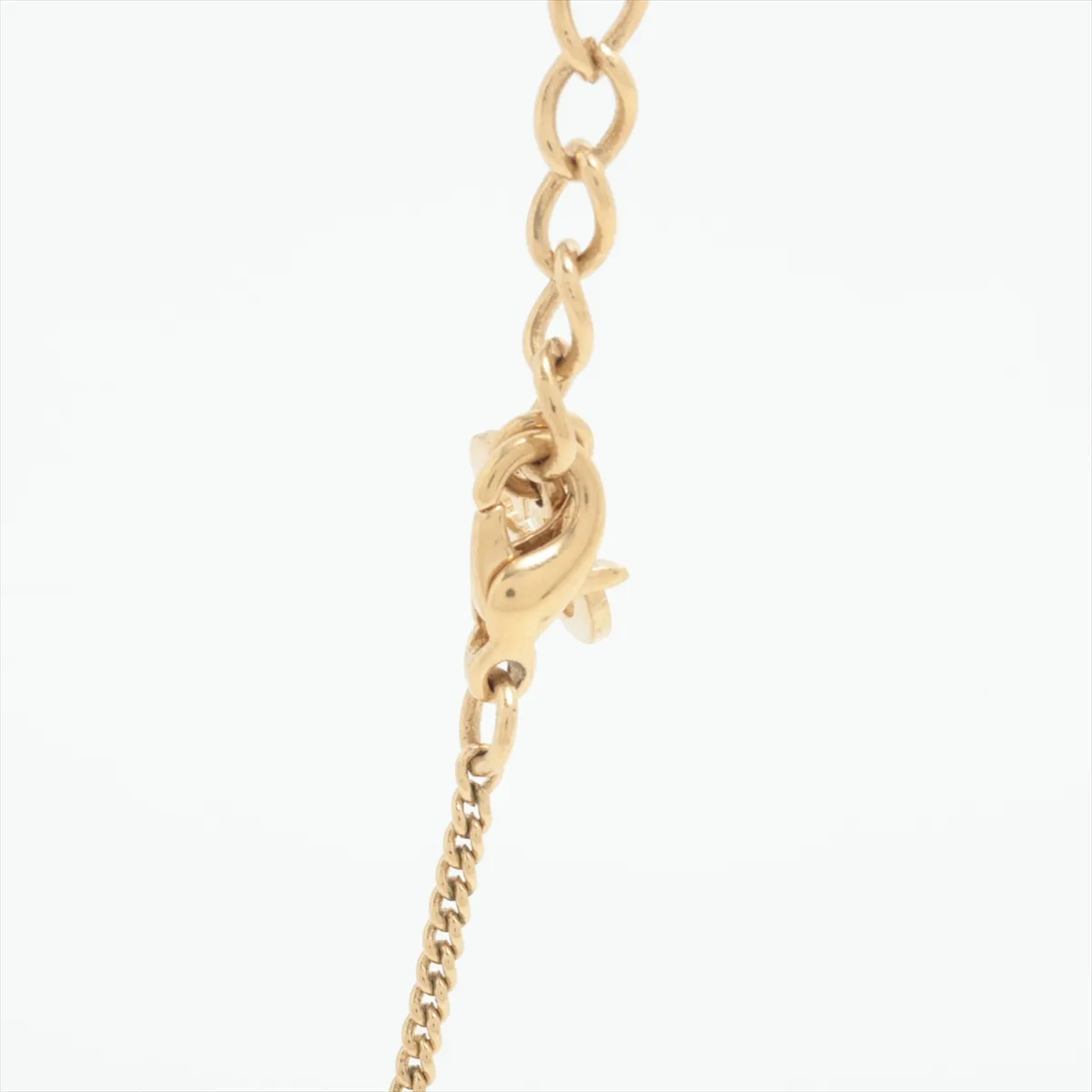 necklace, gold plated with faux pearls. Shows signs of wear, — view 3