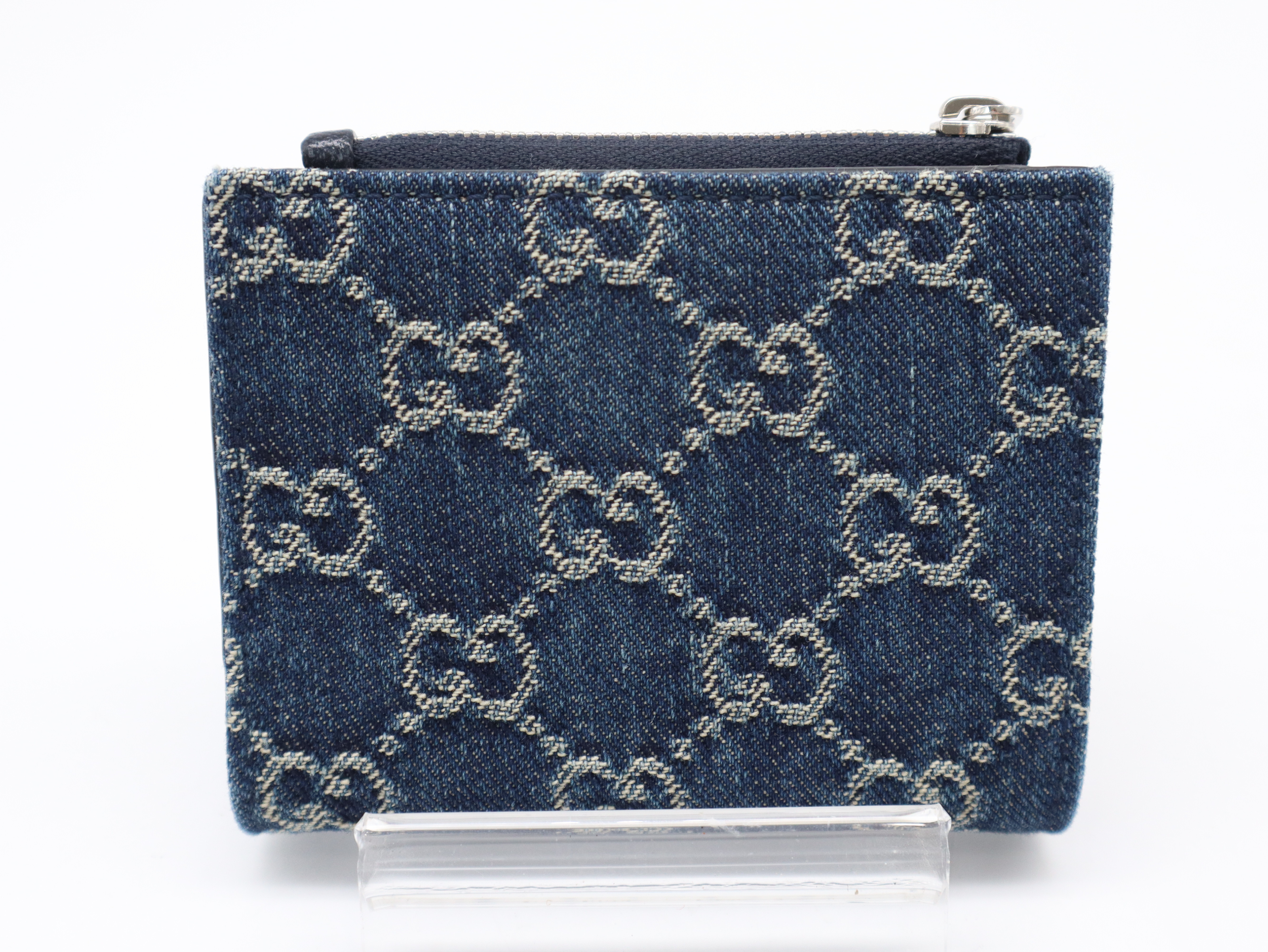 875798 Denim Gucci Plaque Small Wallet (with dust bag and box) — view 2