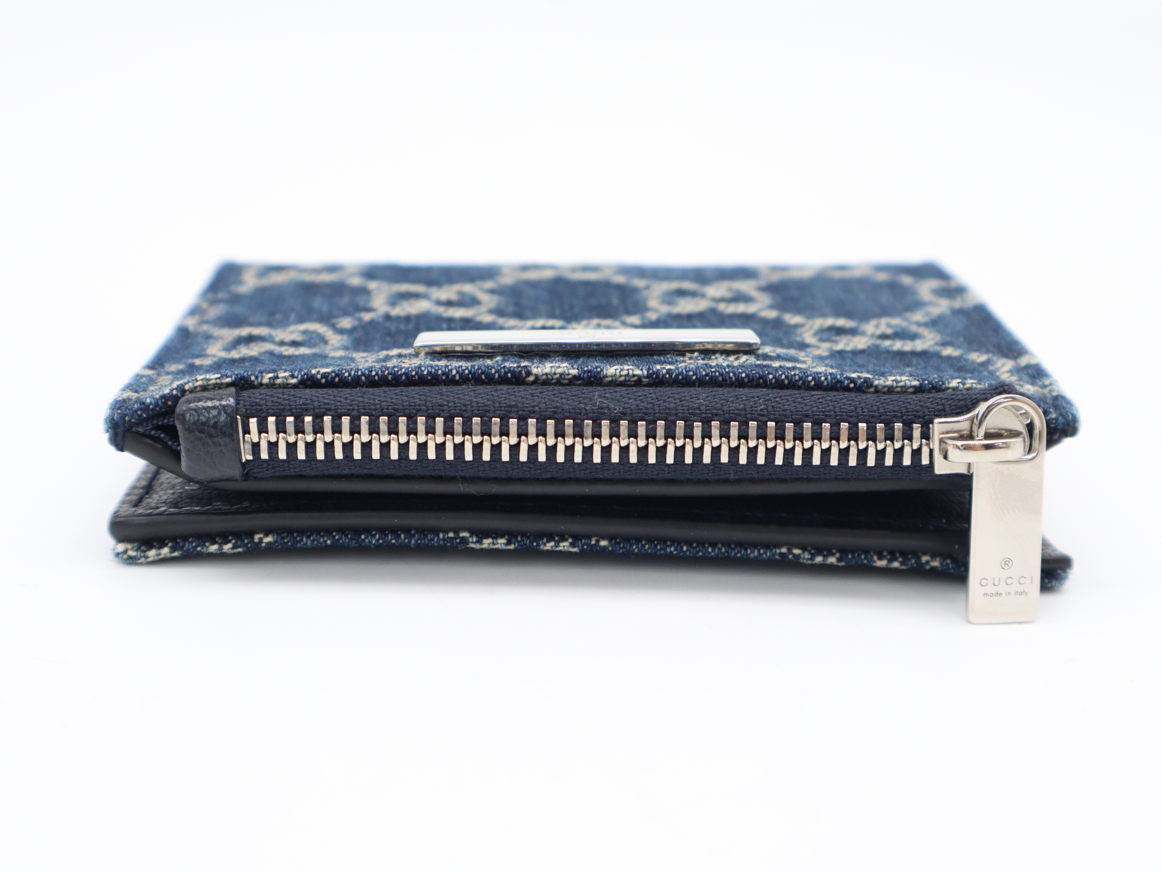 875798 Denim Gucci Plaque Small Wallet (with dust bag and box) — view 3