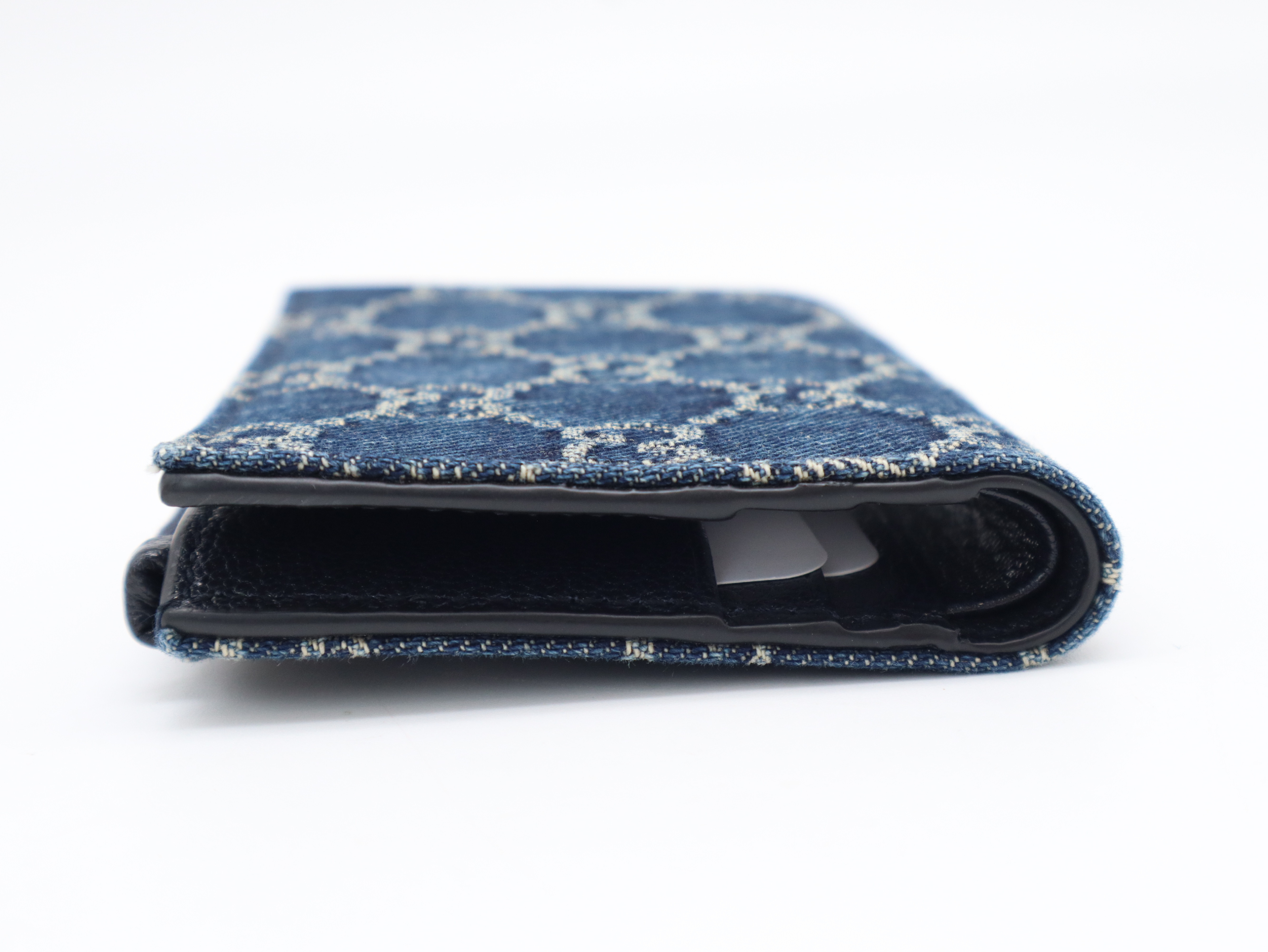 875798 Denim Gucci Plaque Small Wallet (with dust bag and box) — view 5